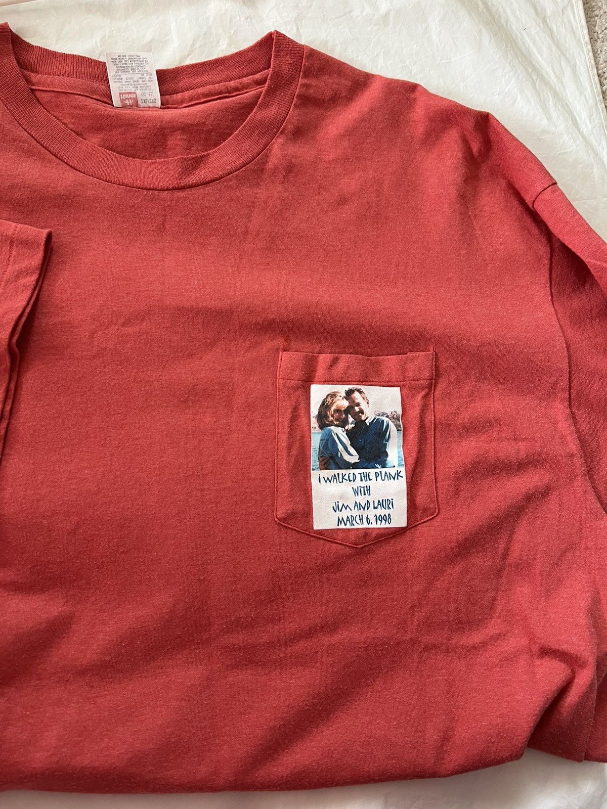 Hanes Vintage 1998 “I Walked the Plank with Jim and Lauri” Shirt Size US XXL / EU 58 / 5 - 4 Thumbnail