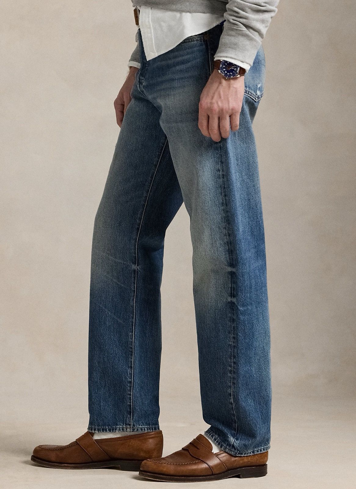 Polo Ralph Lauren Polo Ralph Lauren Heritage Straight Distressed Jean Sz 33/32 Size US 33 - 3 Thumbnail