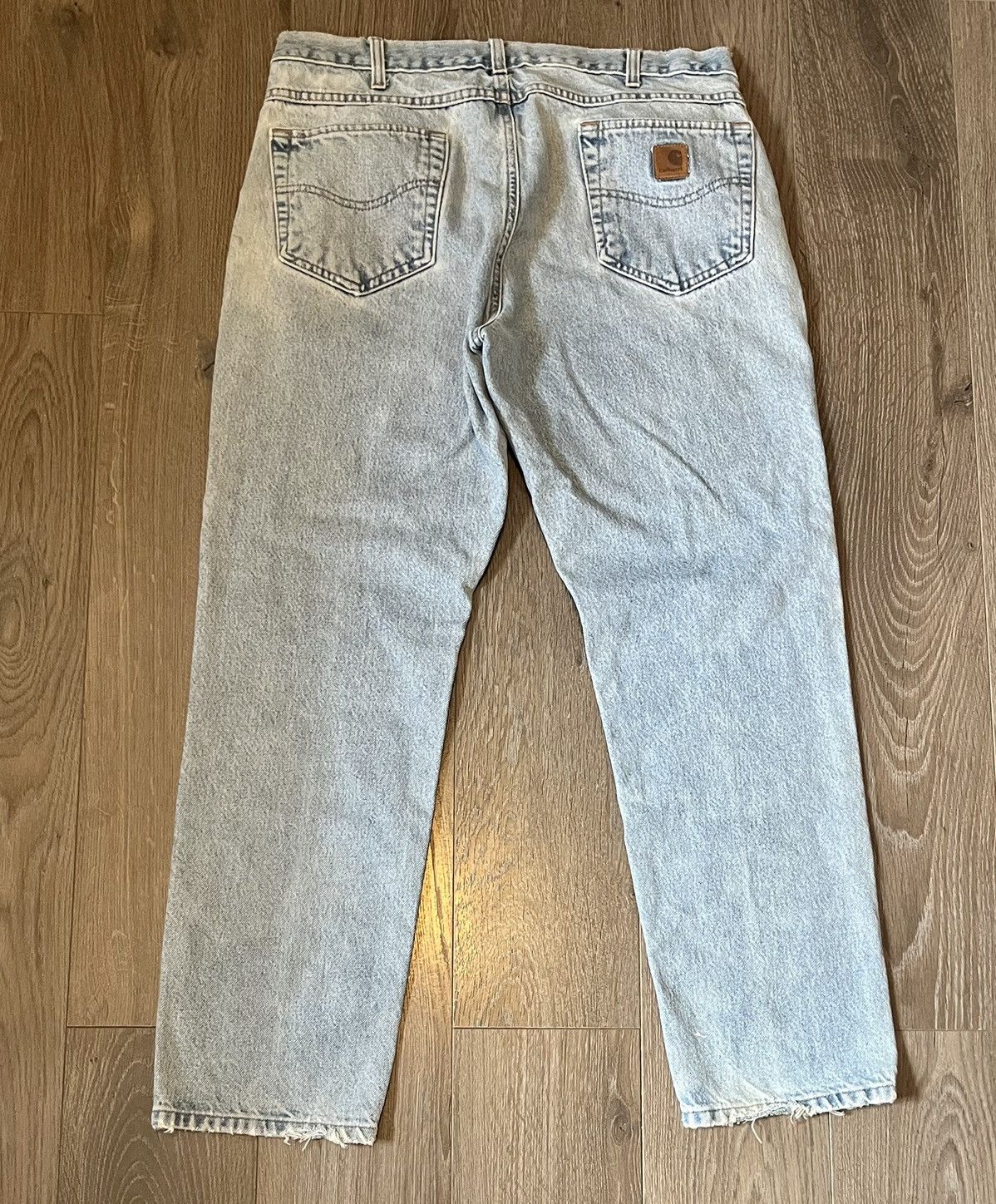 Carhartt × Vintage Vintage Worn Carhartt Denim Carpenter Jeans Size US 34 / EU 50 - 1 Thumbnail