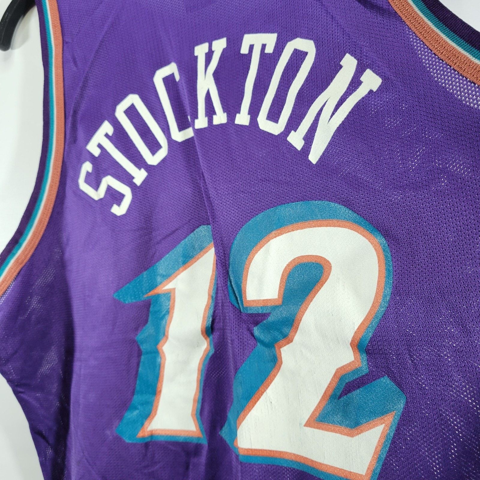 Champion Vintage Champion John Stockton Utah Jazz #12 NBA Jersey 48 Size US XL / EU 56 / 4 - 8 Thumbnail