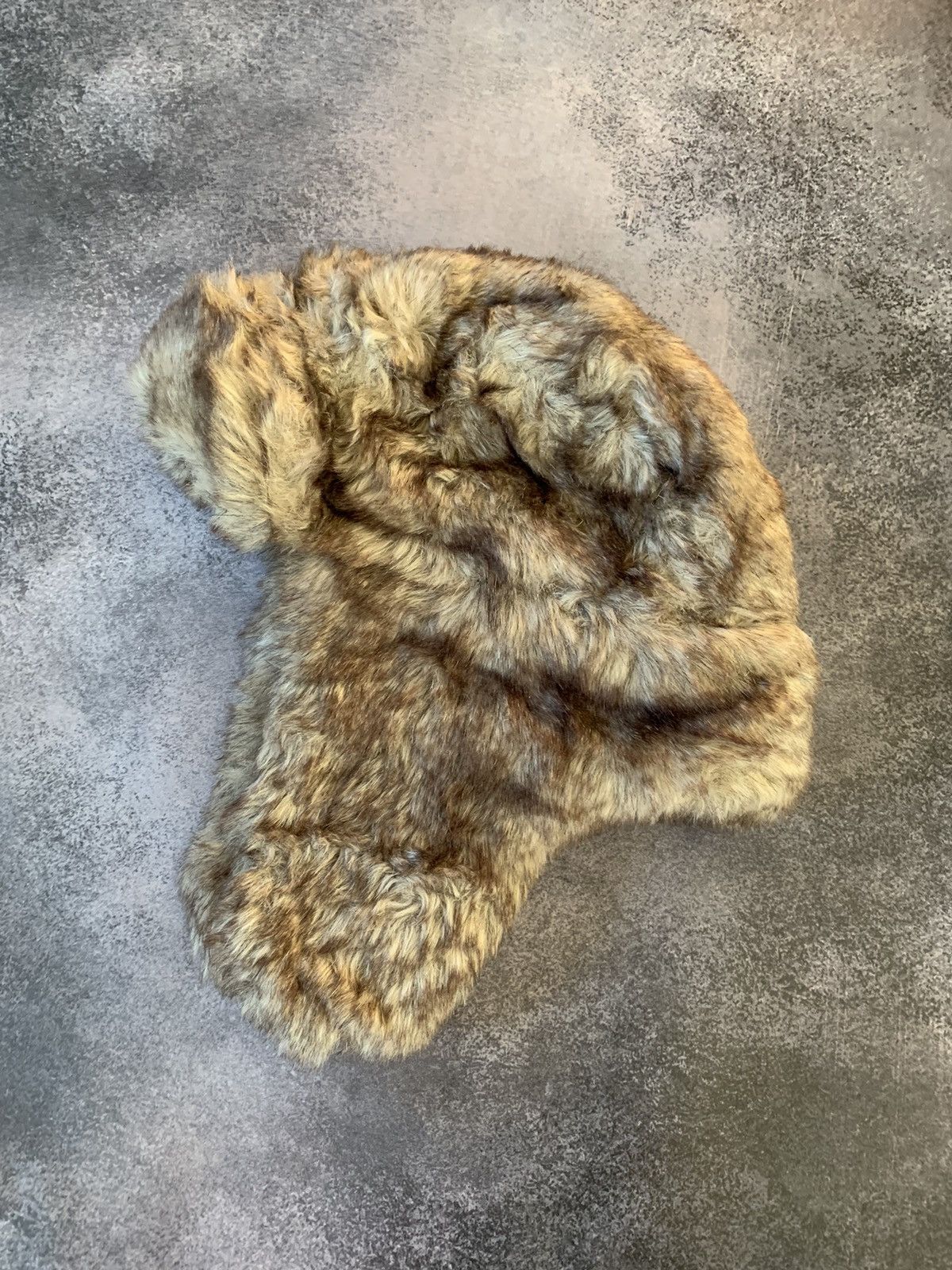 Japanese Brand Vintage Crazy Y2k Mohair Fuzzy Hat Ushanka Punk Huge Size ONE SIZE - 2 Thumbnail