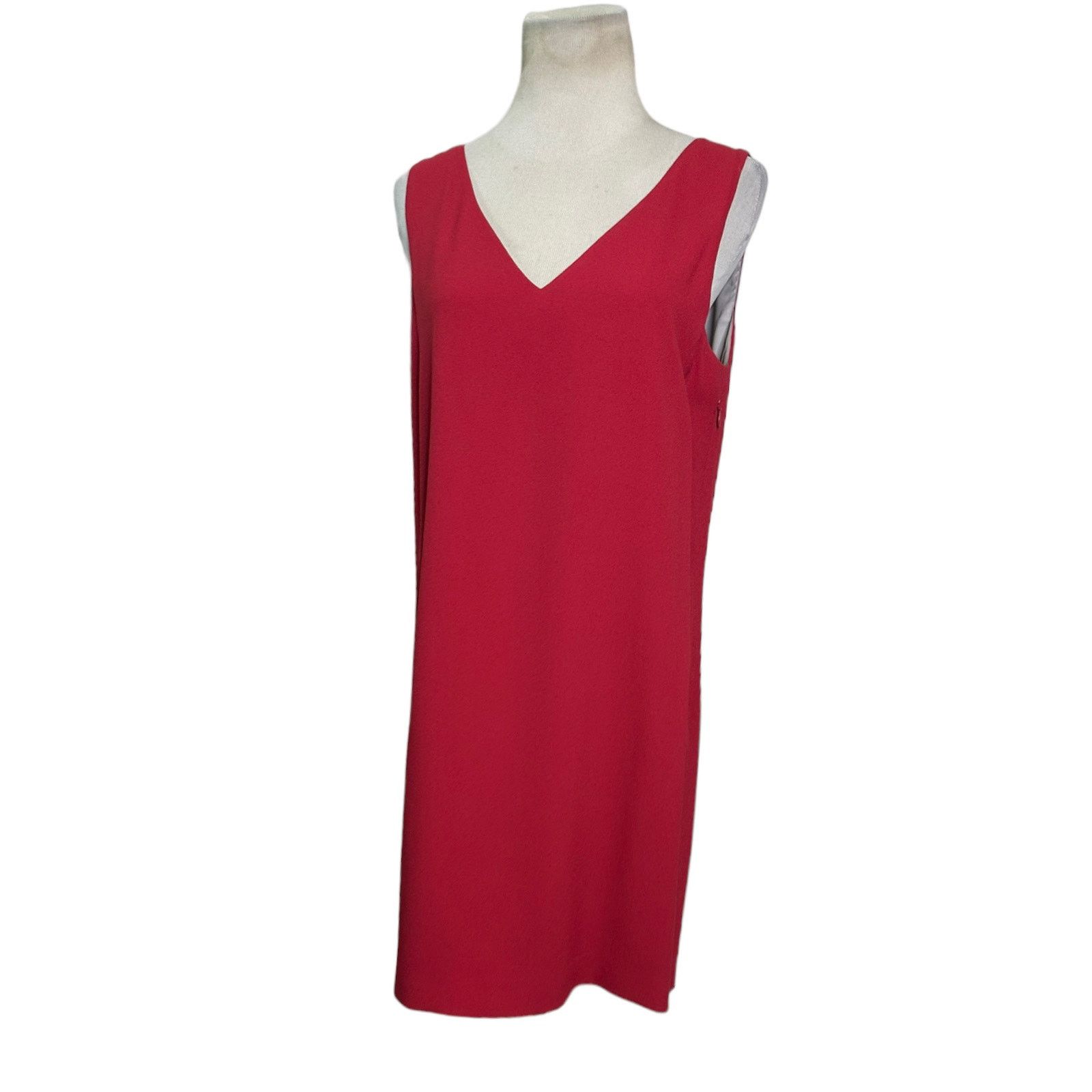 Theory Theory V-neck Shift Cranberry Rosina Mini Dress size 4 Size S / US 4 / IT 40 - 10 Thumbnail