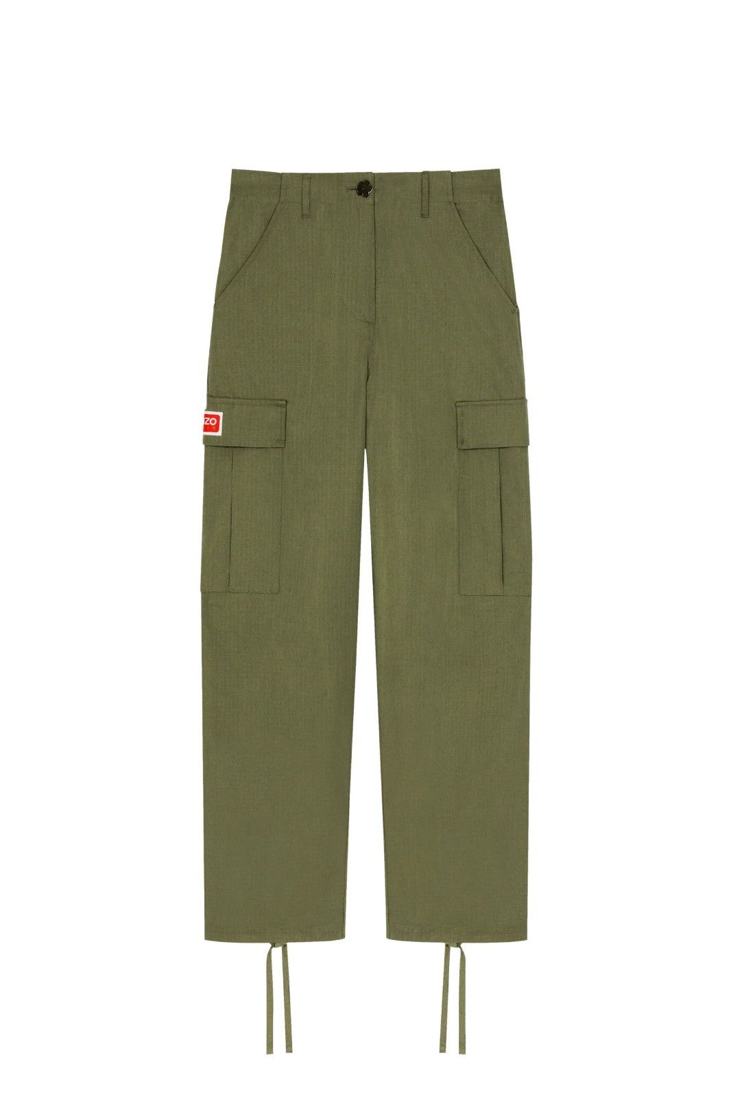 Kenzo o1mle0624 Drawstring Cargo Pant in Khaki Size US 26 / EU 42 - 1 Thumbnail