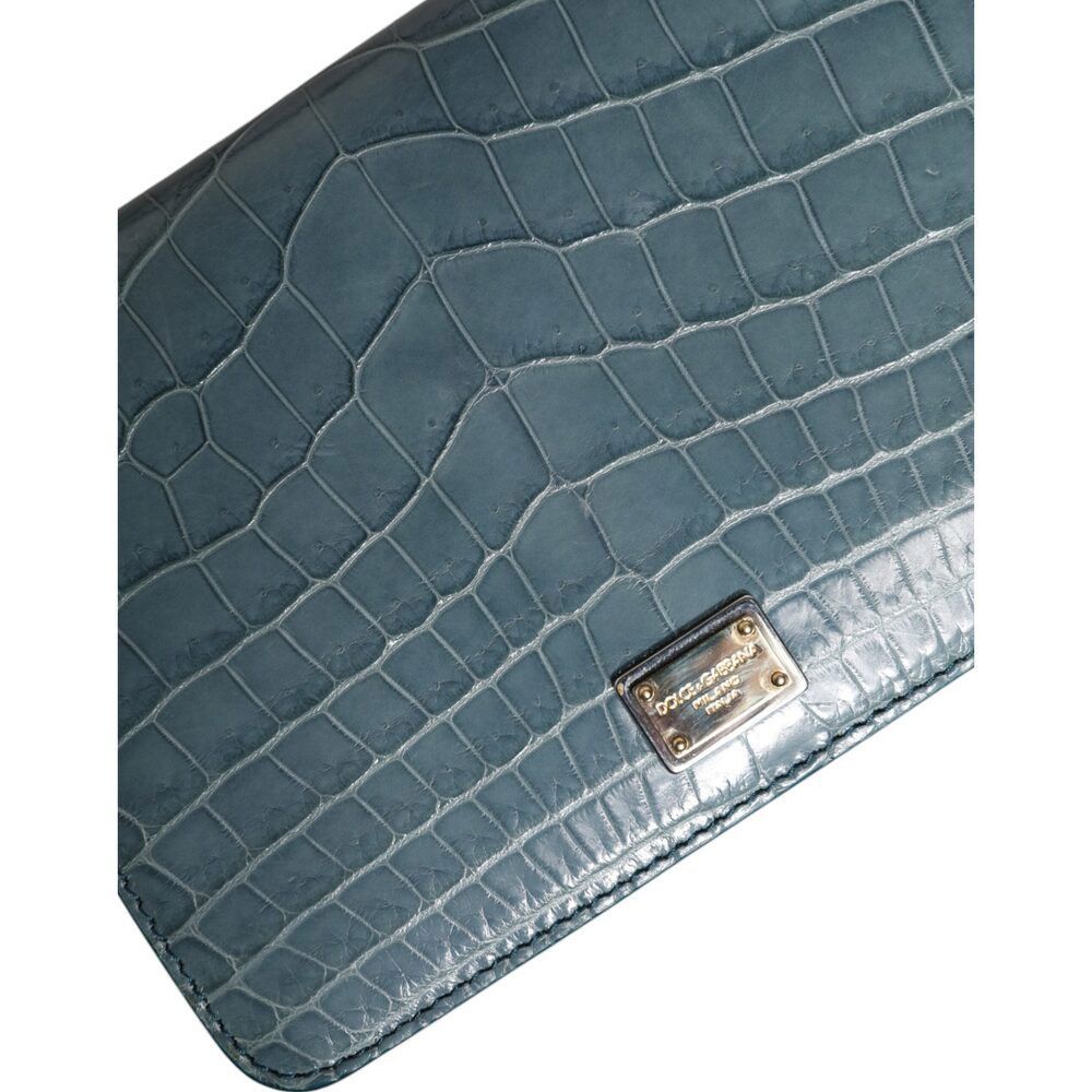 Dolce & Gabbana Dolce & Gabbana Green Exotic Leather DG Plaque Crossbody Min Size ONE SIZE - 6 Thumbnail
