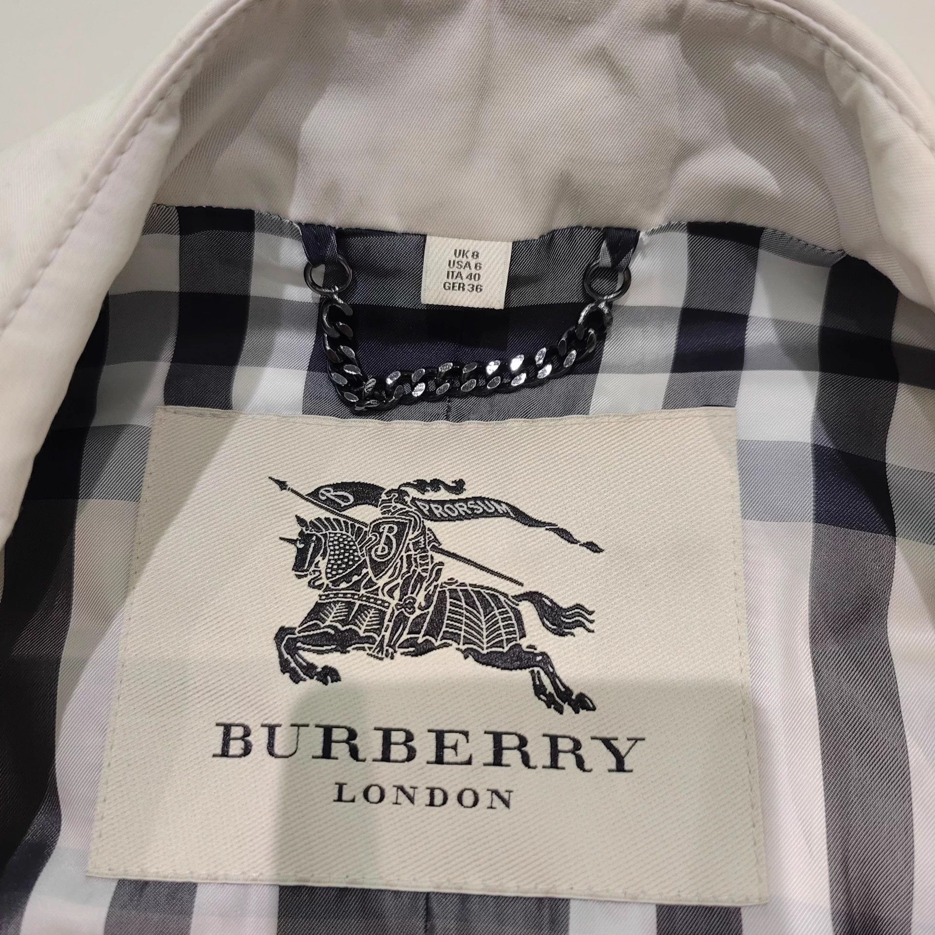 Burberry Burberry Trench Coat Women's 8 Almost New Fur Sleeves Size S / US 4 / IT 40 - 3 Thumbnail