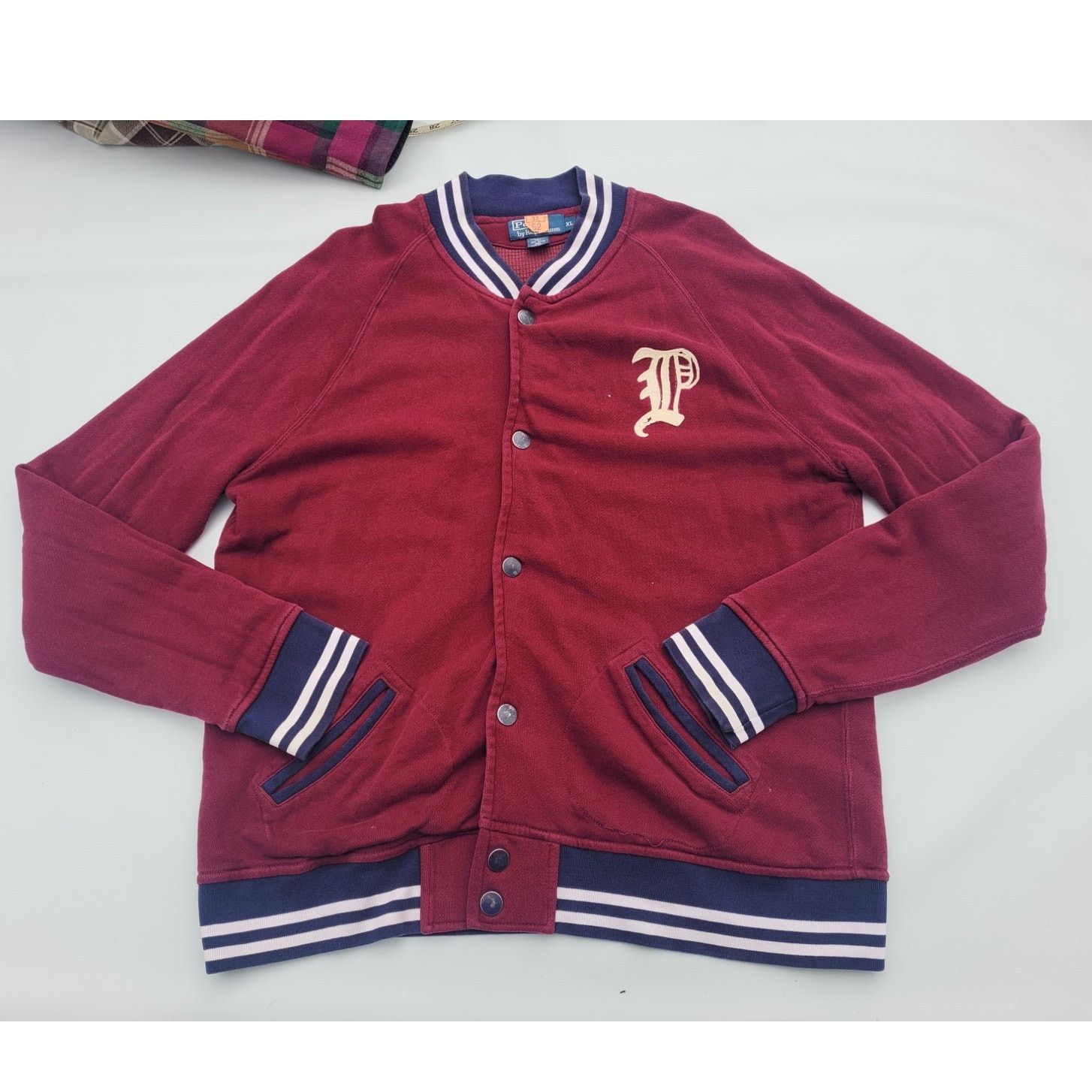 Polo Ralph Lauren × Rugby Ralph Lauren × Vintage Vintage Polo Letterman Jacket waffle Thermal Lined Bomber Size US XL / EU 56 / 4 - 9 Thumbnail
