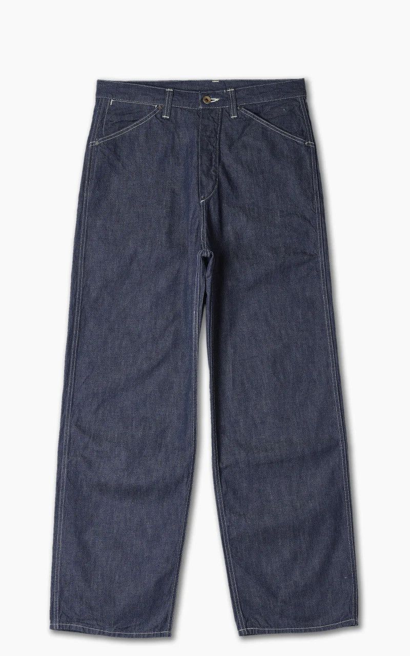 Full Count & Co. Fullcount 1129-1 PW Denim Cinch Back Work Pants Indigo Blue Size US 34 / EU 50 - 1 Thumbnail