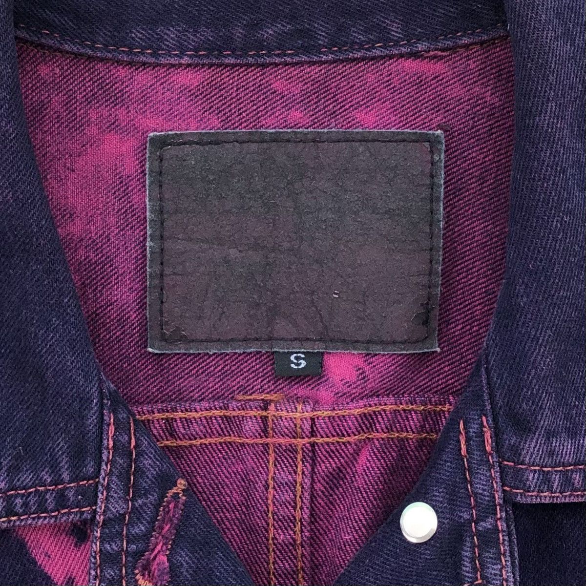 Guess Vintage Guess USA Purple Tie Dye Denim Jacket Made In USA Size S / US 4 / IT 40 - 19 Thumbnail