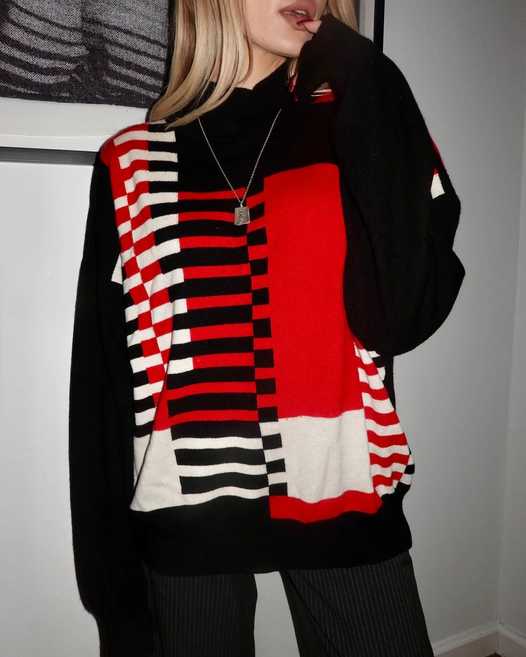 Enfants Riches Deprimes 🚭GRAIL🚭 ERD LORO PIANA 1/10 2018 RUNWAY “BAUHAUS” SWEATER Size US L / EU 52-54 / 3 - 2 Thumbnail