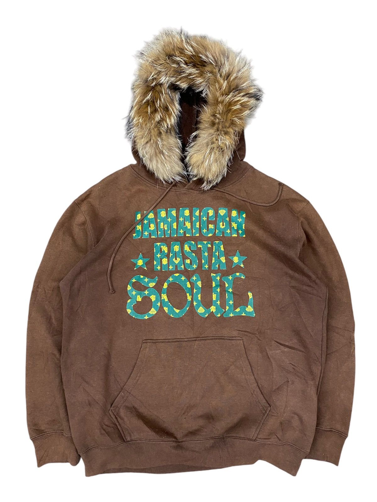 Beauty Beast × Hysteric Glamour × Japanese Brand faux fur hoodie jamaican rasta brown Size US L / EU 52-54 / 3 - 1 Thumbnail