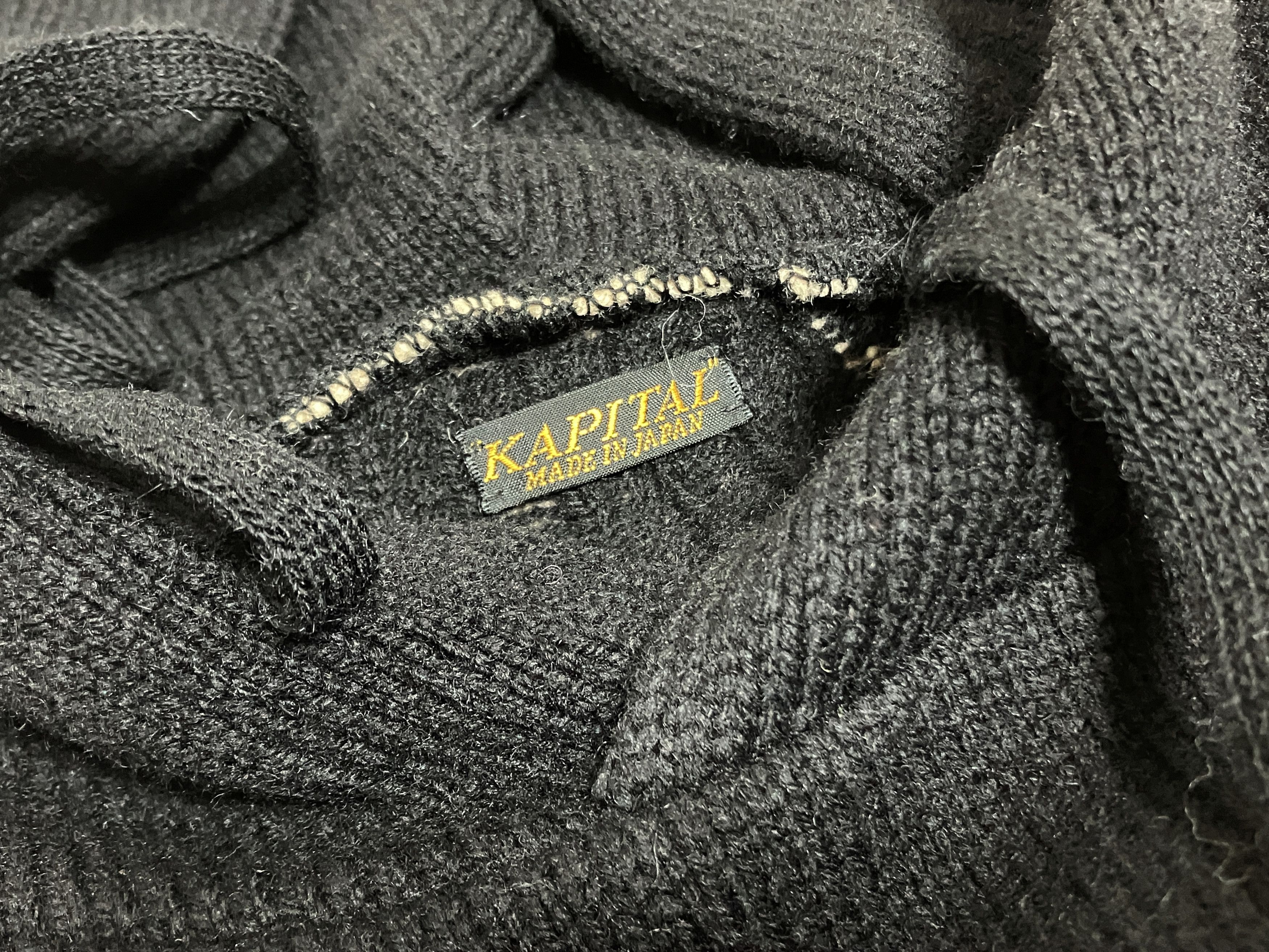 Kapital KAPITAL 5G wool bone sweater hood hoody Skeleton black new S Size US S / EU 44-46 / 1 - 8 Thumbnail