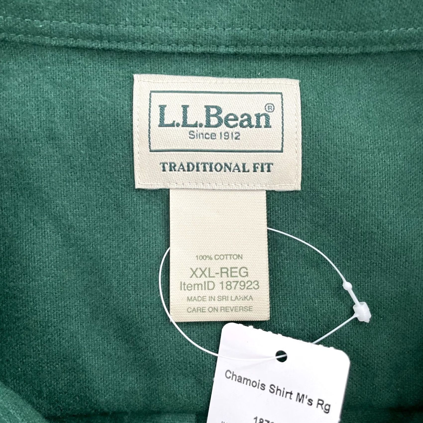 Vintage LL Bean Chamois Shirt Adult 2XL Green Heavyweight Flannel Shacket Mens Size US XXL / EU 58 / 5 - 4 Thumbnail