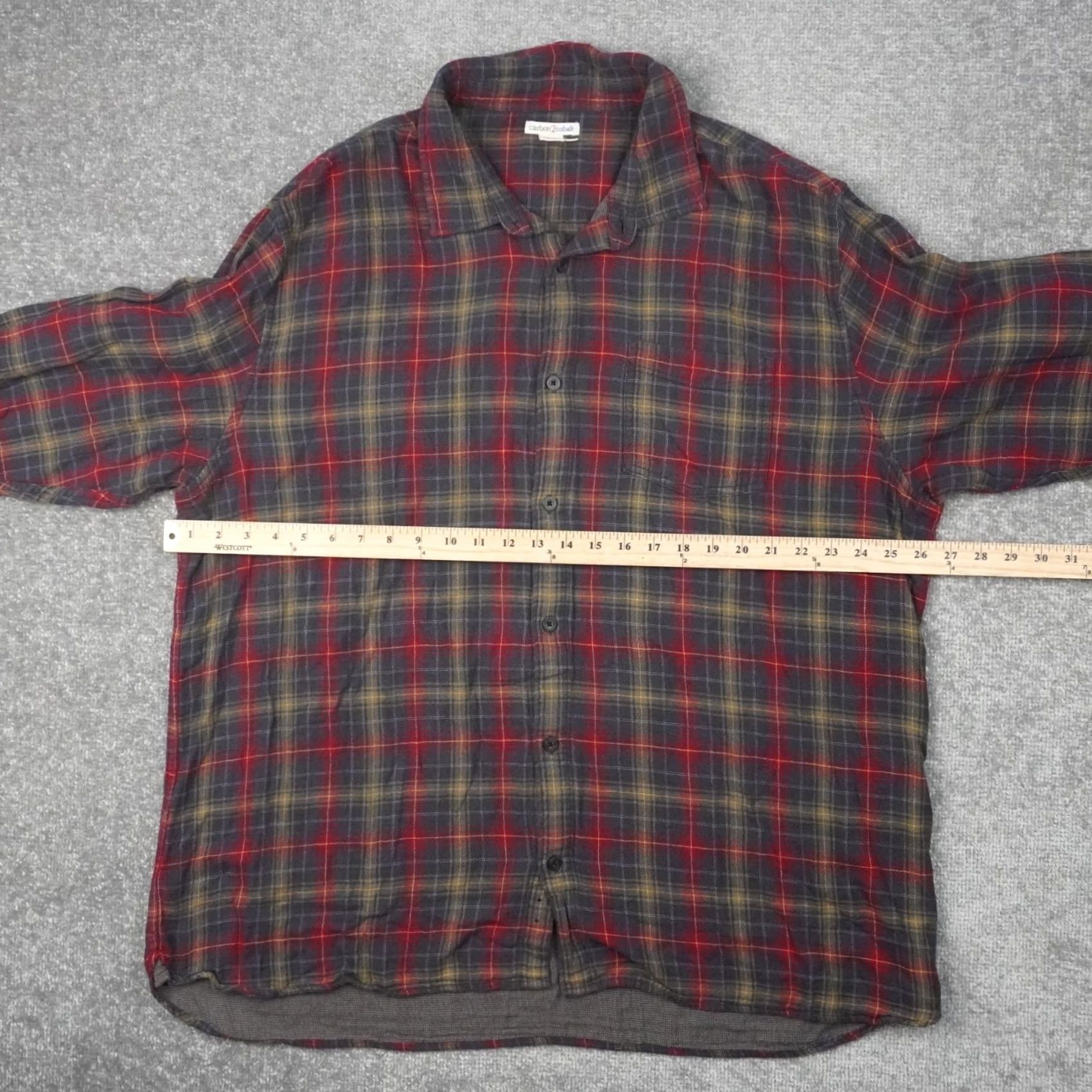 Carbon2Cobalt Carbon 2 Cobalt Collared Shirt Mens 2XL Tall Plaid Multicolor Long Sleeve Size US XXL / EU 58 / 5 - 3 Thumbnail