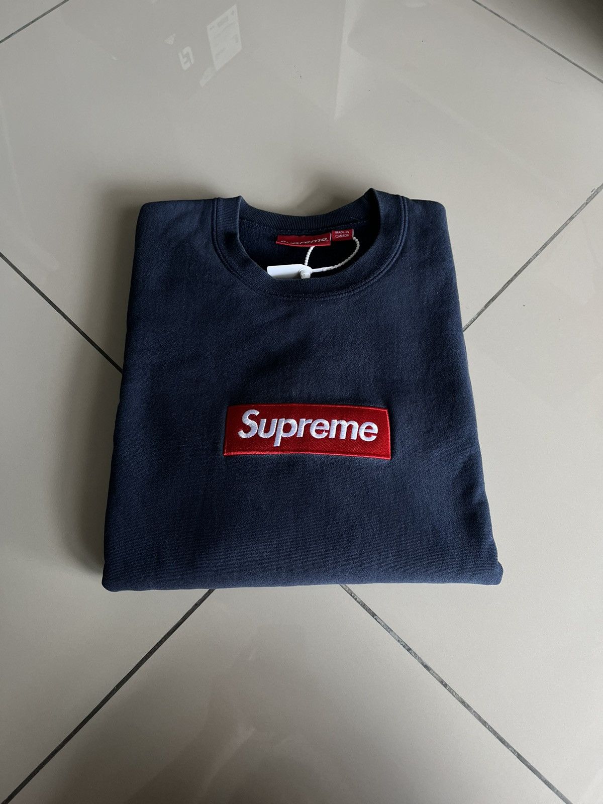 Supreme Supreme FW15 bogo crewneck navy | Grailed