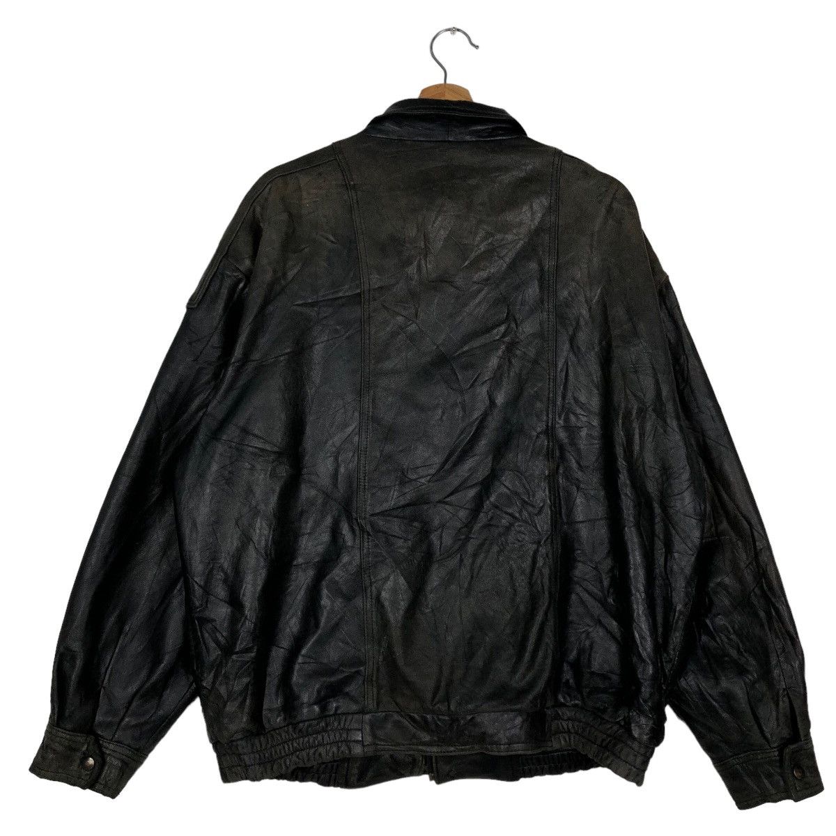 Japanese Brand Vintage Bomber Leather Jacket Biker Wear Issey Miyake Japan Size US M / EU 48-50 / 2 - 7 Thumbnail