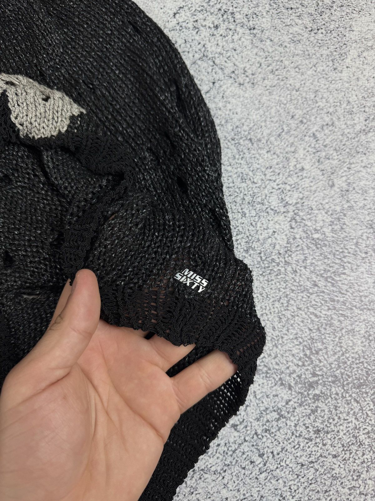 Miss Sixty miss sixty y2k grunge distressed knit cardigan mesh Size M / US 6-8 / IT 42-44 - 6 Thumbnail