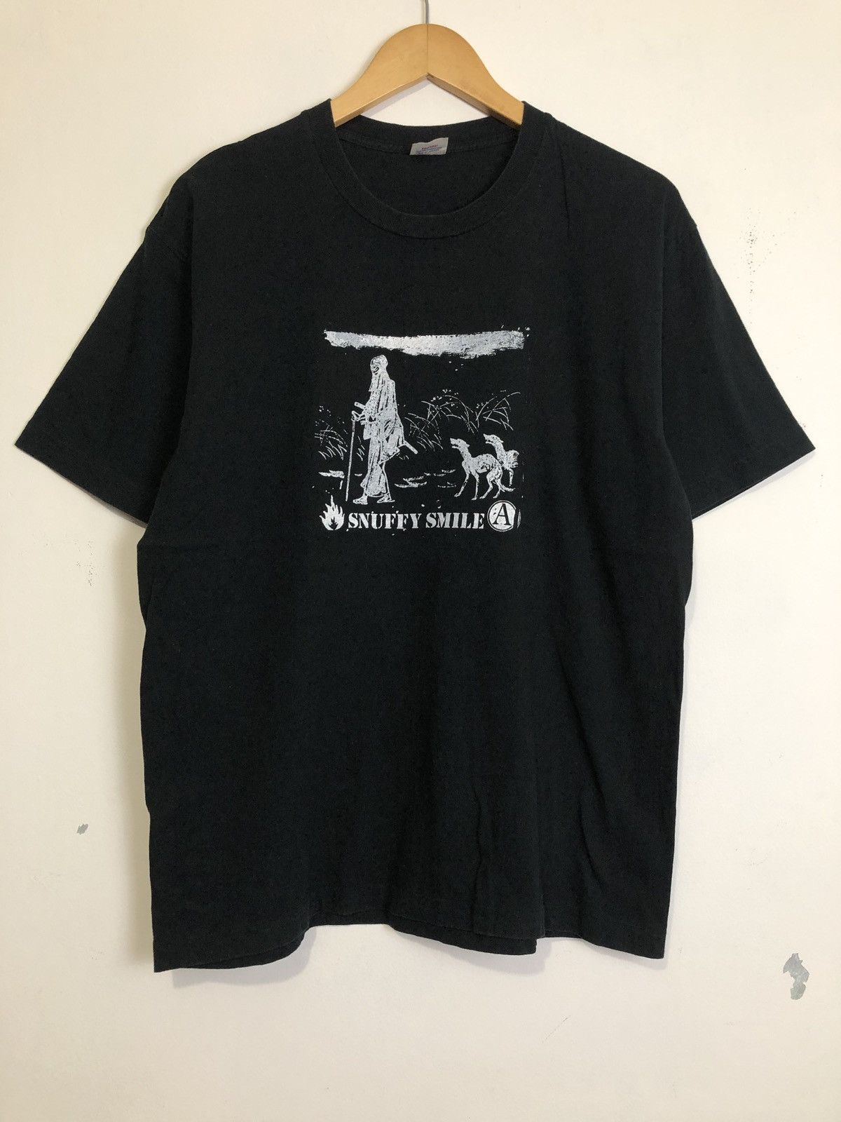 Vintage Vintage 90s Snuffy Smile Records T-Shirt Size US L / EU 52-54 / 3 - 1 Thumbnail