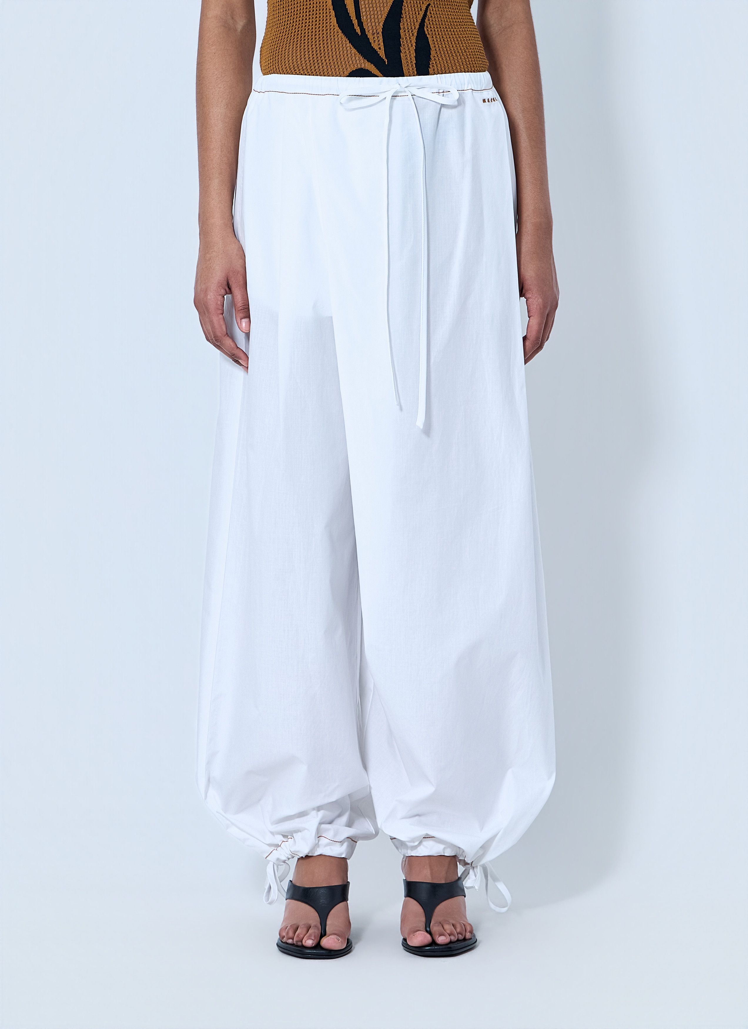 Marni Wide-Leg Drawstring Trousers Size 28" / US 6 / IT 42 - 1 Thumbnail