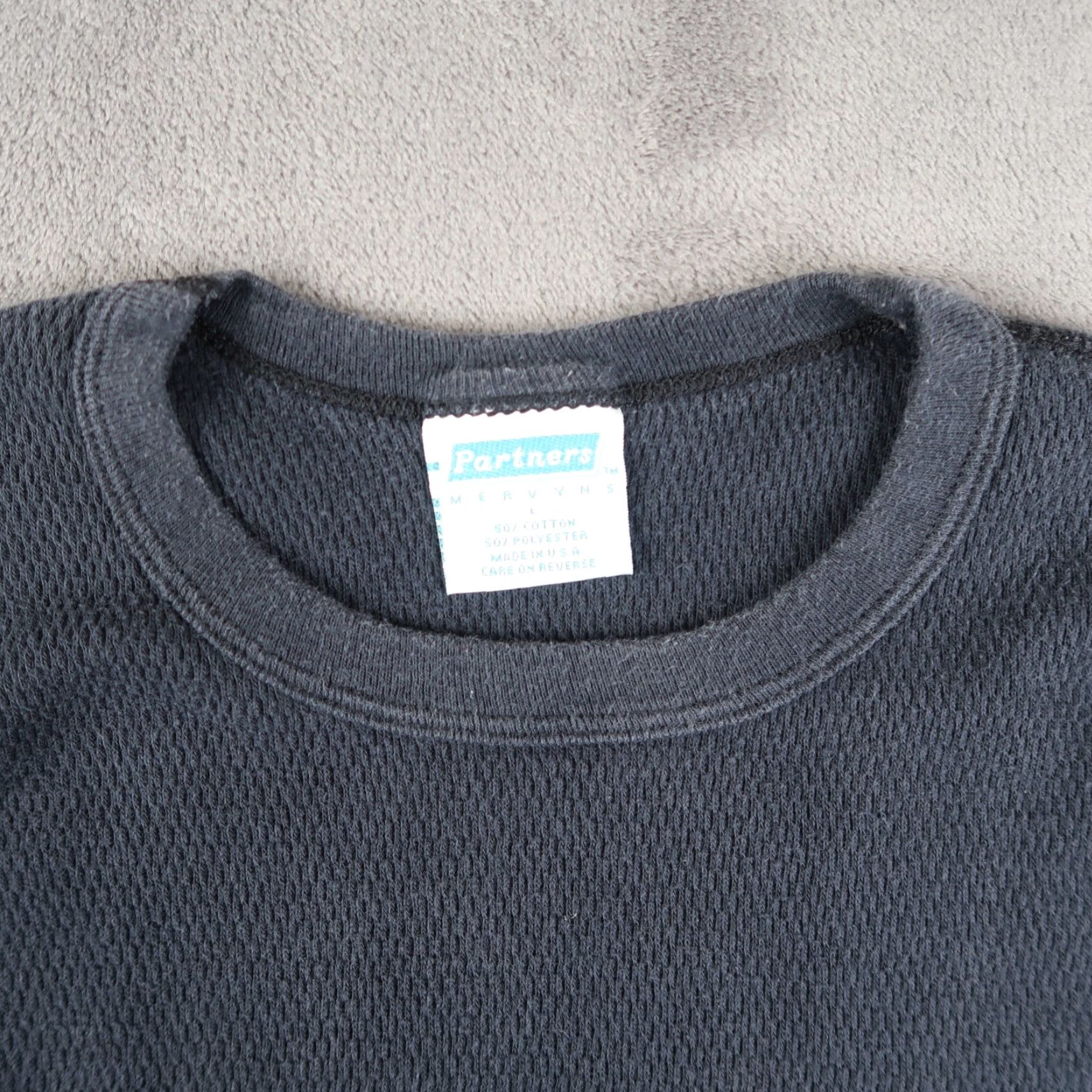 Vintage VINTAGE 90s MERVYNS PARTNERS Thermal Shirt Womens L Black USA Made Size L / US 10 / IT 46 - 3 Thumbnail