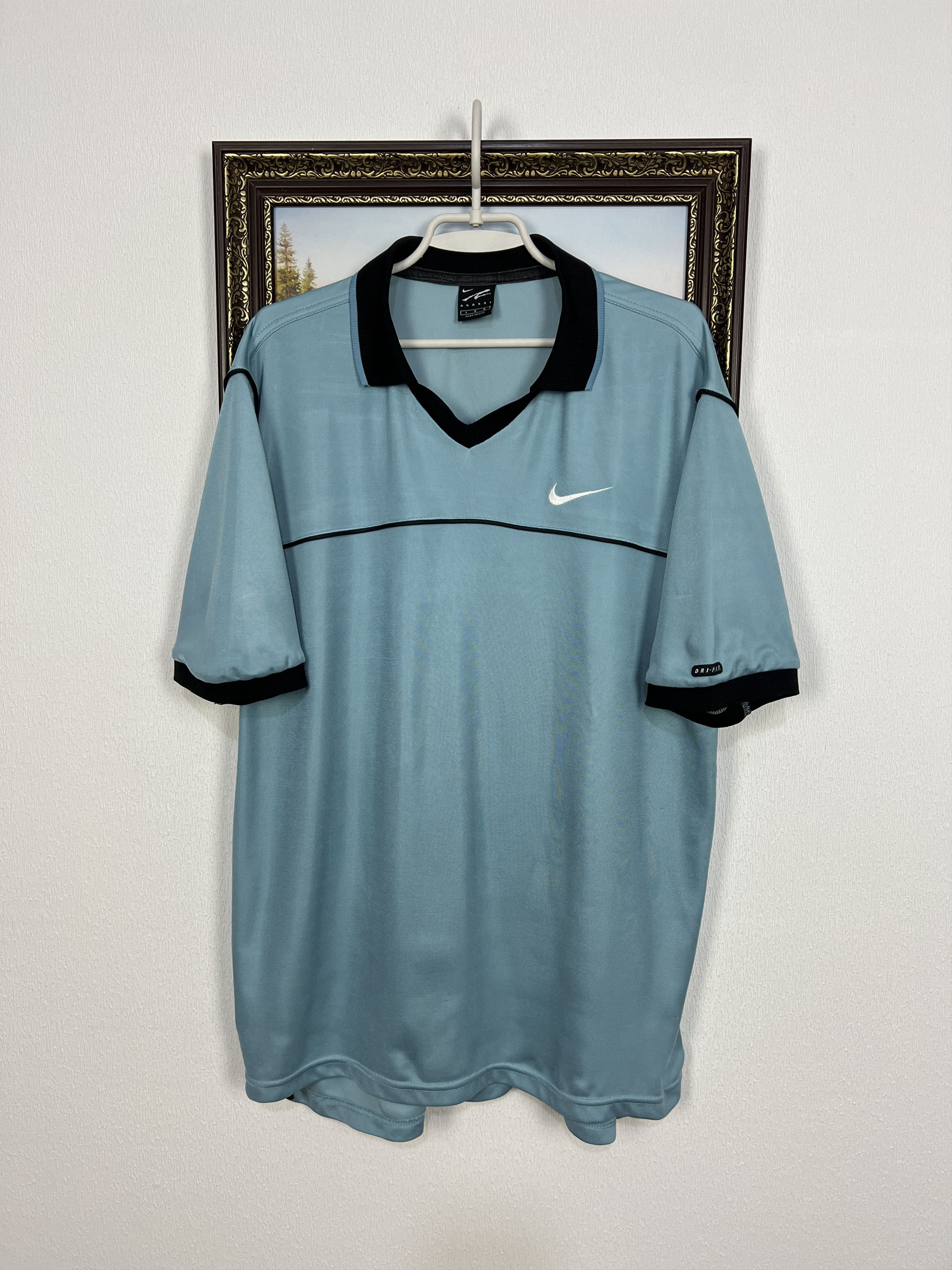 Nike Vintage 90's Nike Challenge Court Andre Agassi Shirt Tennis Size US L / EU 52-54 / 3 - 1 Thumbnail