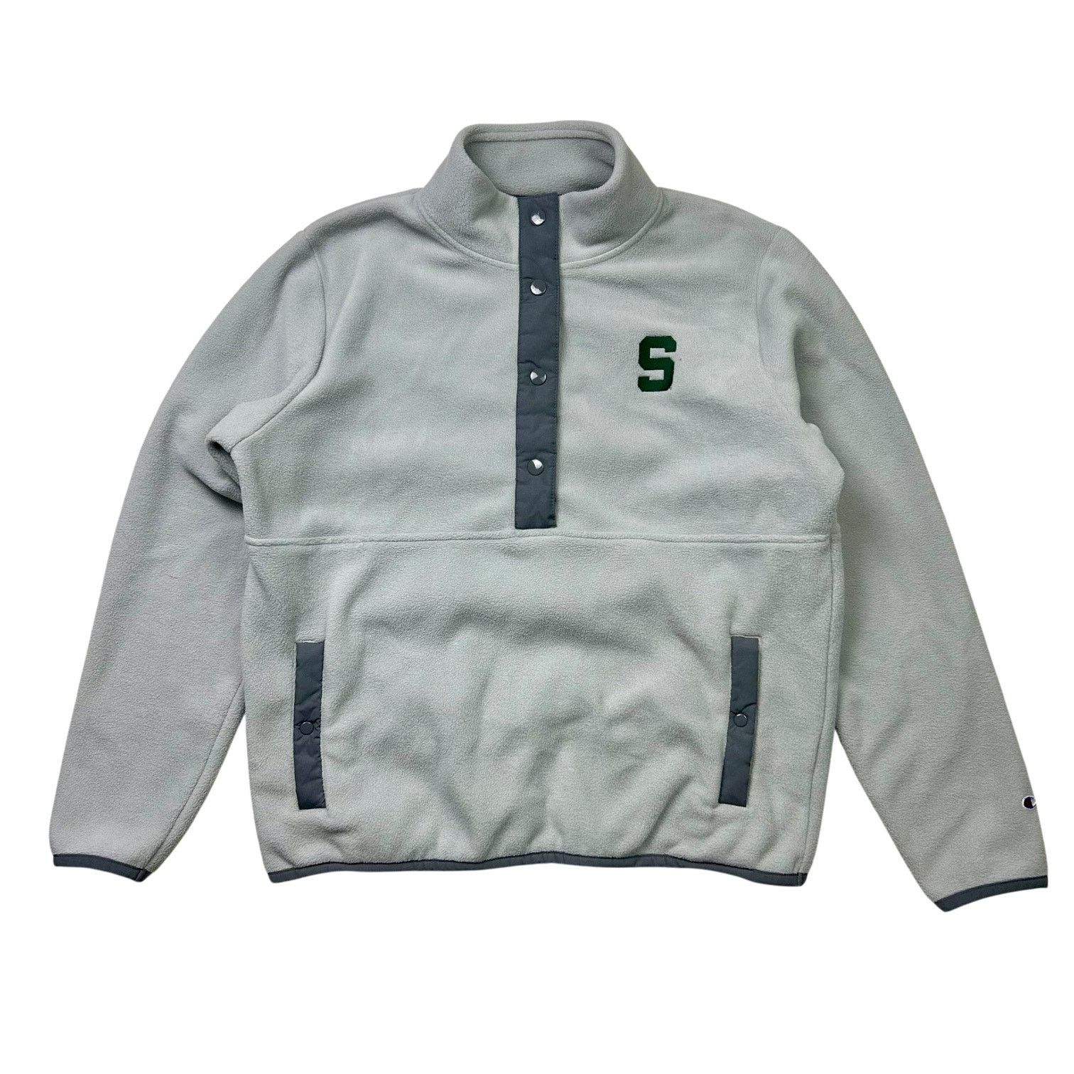 Champion × NCAA Michigan State Light Gray Fleece Pullover Champion Sweater Size US M / EU 48-50 / 2 - 1 Thumbnail