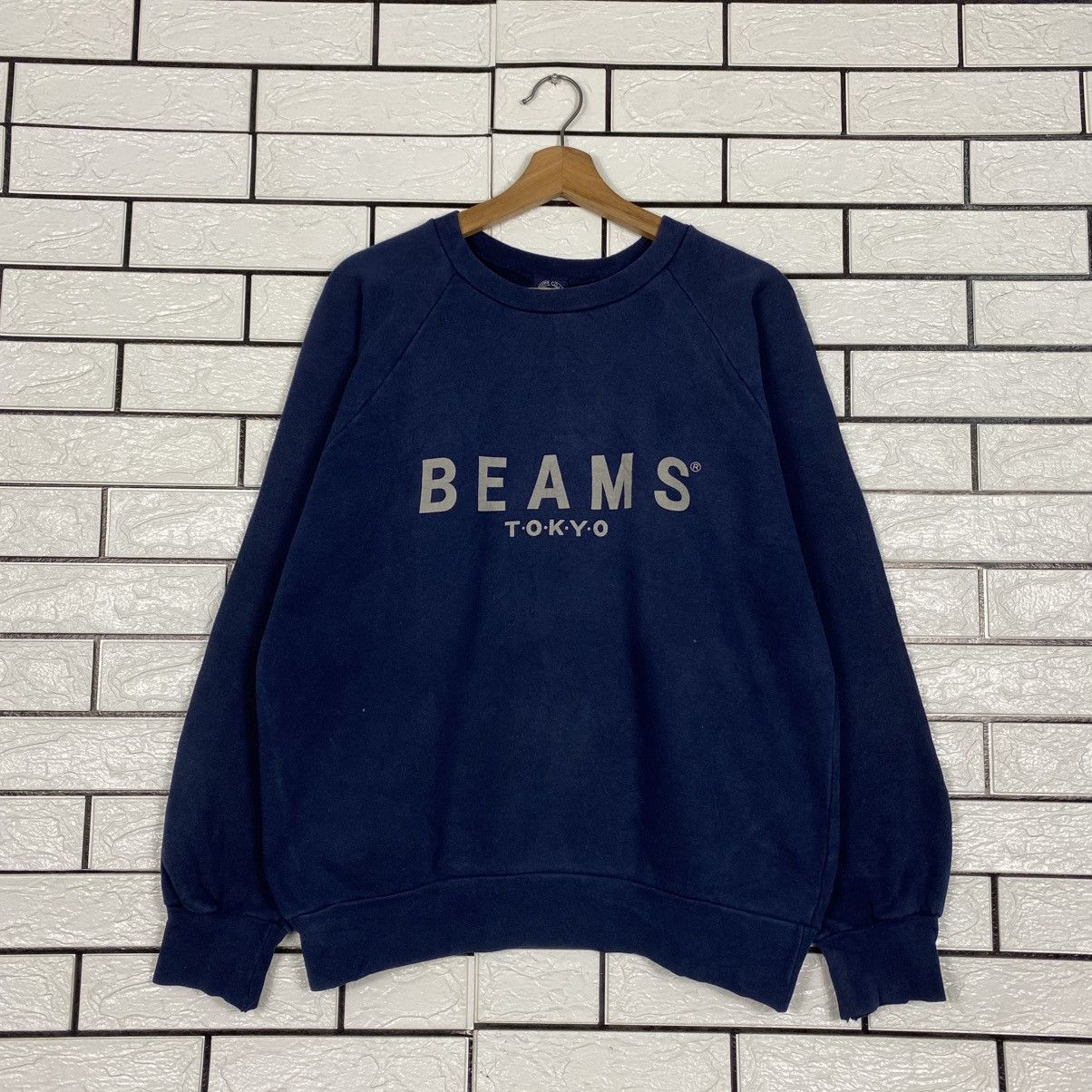 Issey Miyake Vintage Indigo Sweatshirt Beams Tokyo Big Logo Size US L / EU 52-54 / 3 - 2 Thumbnail