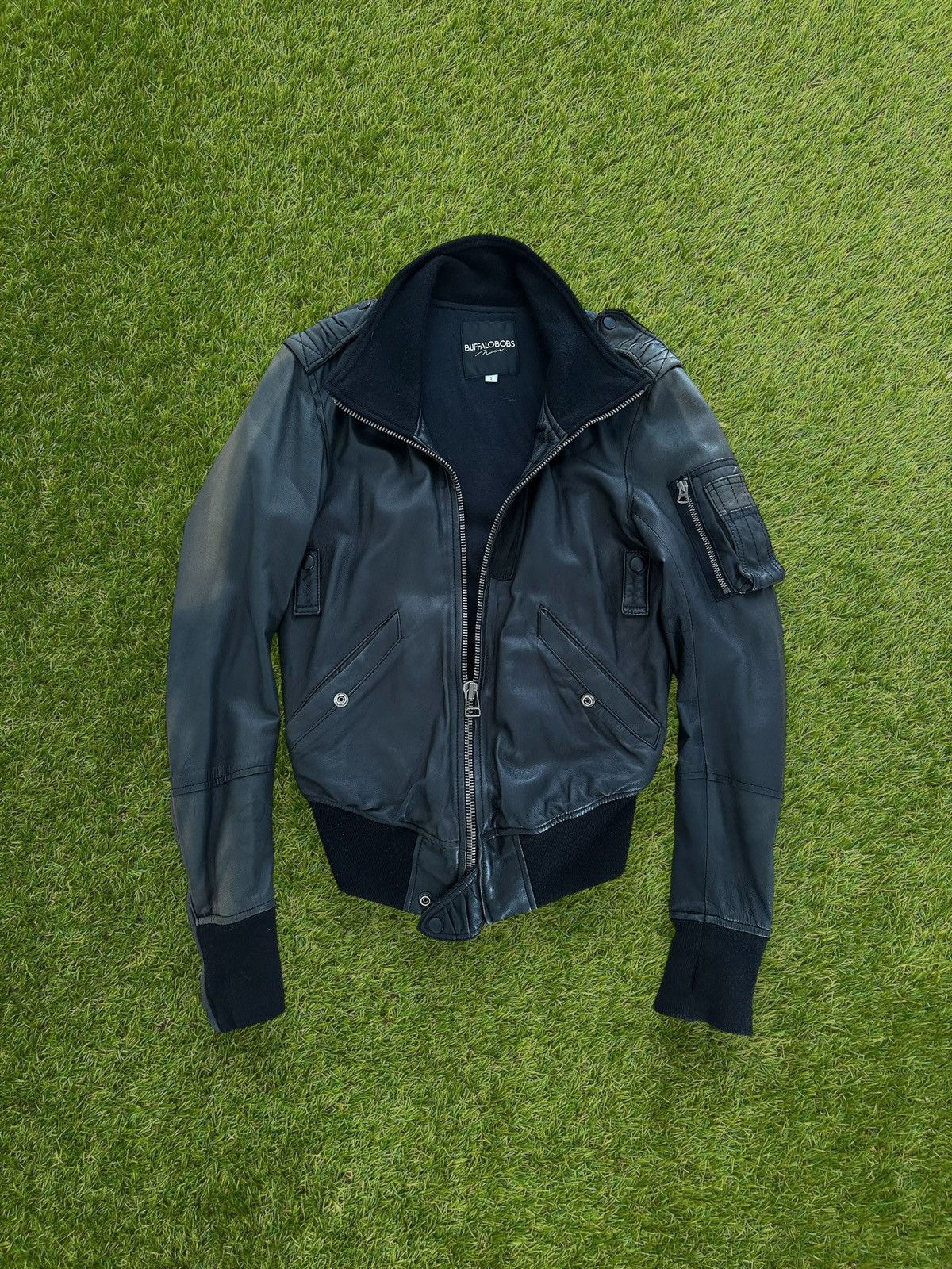 buffalo bobs sunfaded slim leather jacket