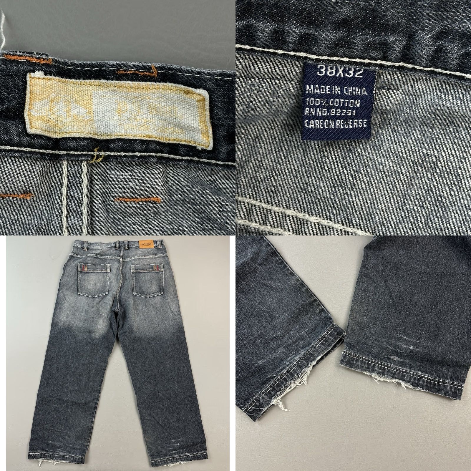 Vintage Vintage PJ Mark Jeans Mens 38x32 Blue Wide Leg Baggy Hip Hop Streetwear Y2K Jeans Mens 38 Blue Wide-Leg 90s Hip Hop Retro Punk Logo Size US 38 / EU 54 - 8 Thumbnail