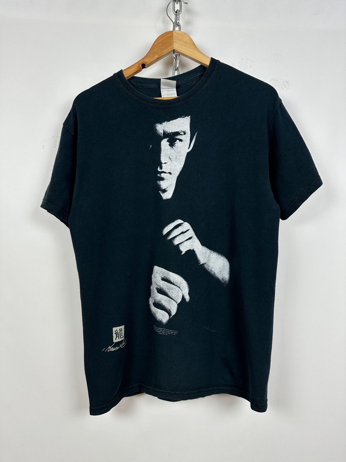 Vintage Bruce Lee Dragon Shadow Black T-Shirt