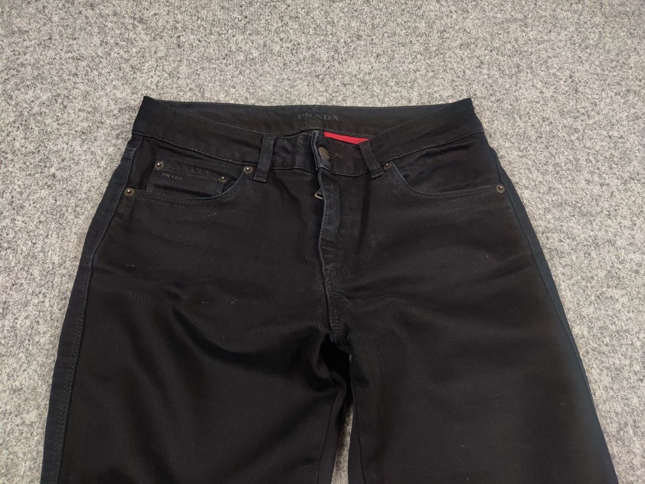 Prada Vintage Prada Crop Dark Blue Denim Womens Jeans Zipper Y2K Size 27" / US 4 / IT 40 - 6 Thumbnail
