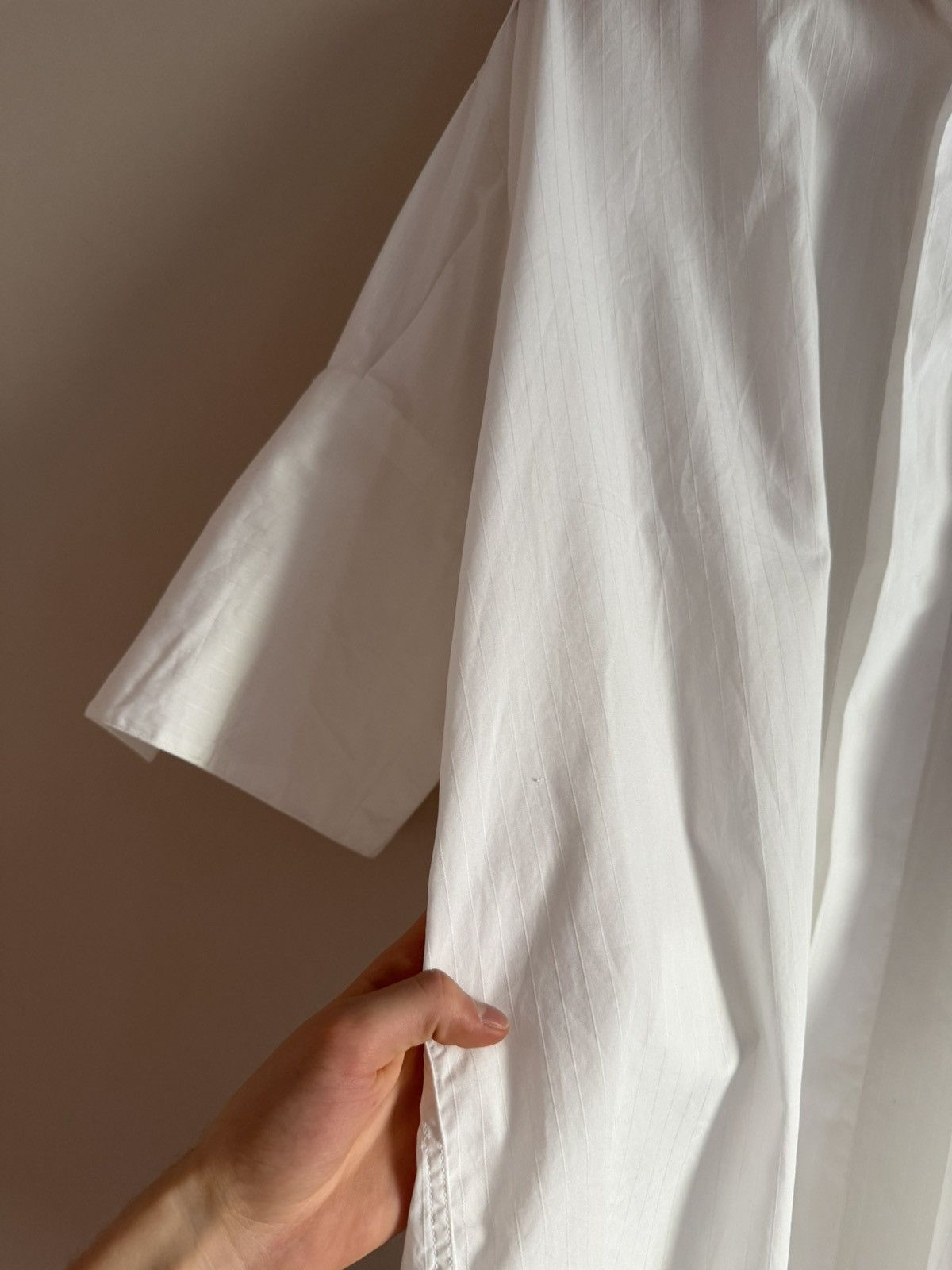 Dirk Bikkembergs Dirk Bikkembergs White Shirt with Open Sleeve Slits Size US L / EU 52-54 / 3 - 8 Thumbnail