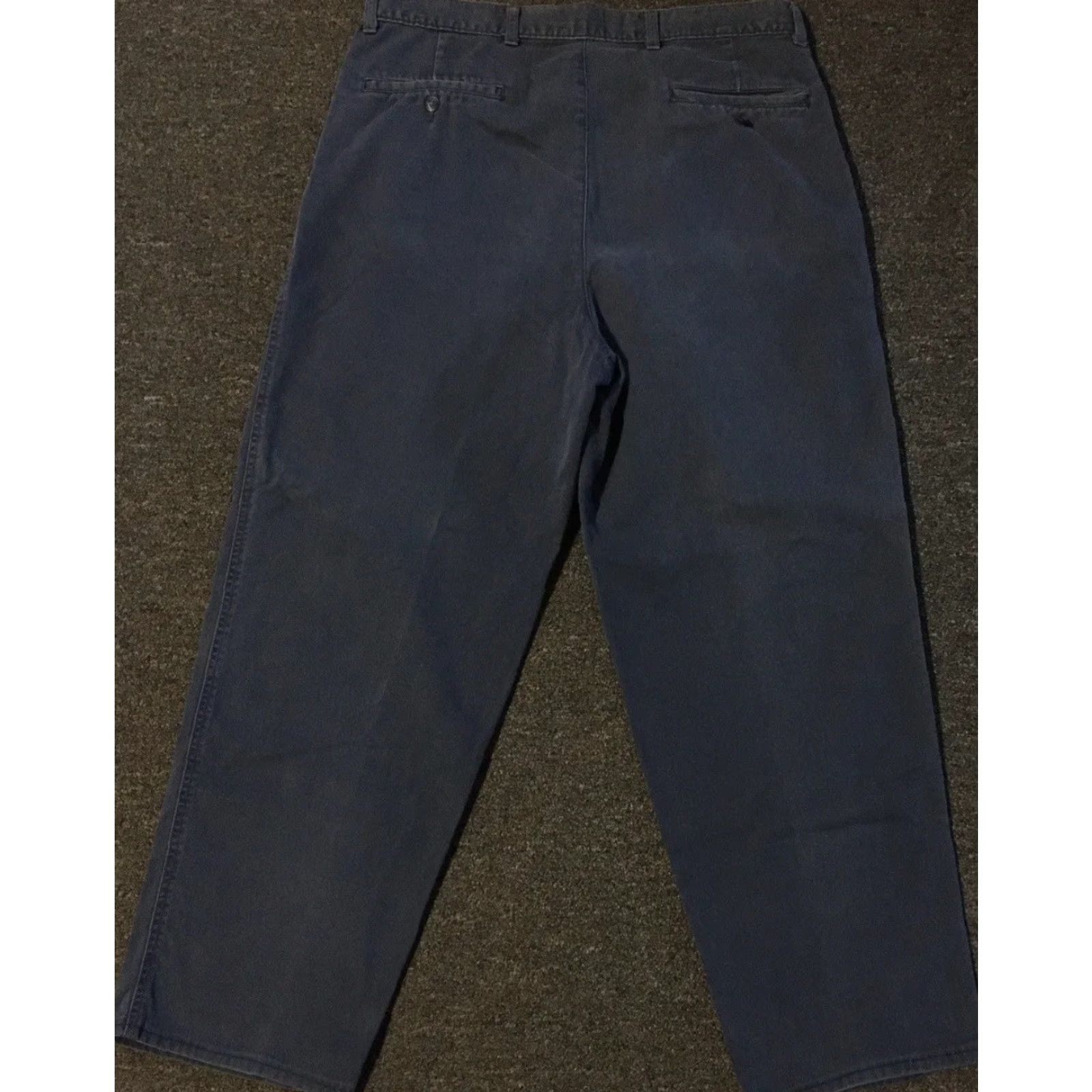 Vintage VINTAGE Faded Pleated Chino Pants 34/30 Blue Talon Zipper 80s 90s Grunge Army Biker Trucker Military Mens Pants Size US 34 / EU 50 - 2 Thumbnail