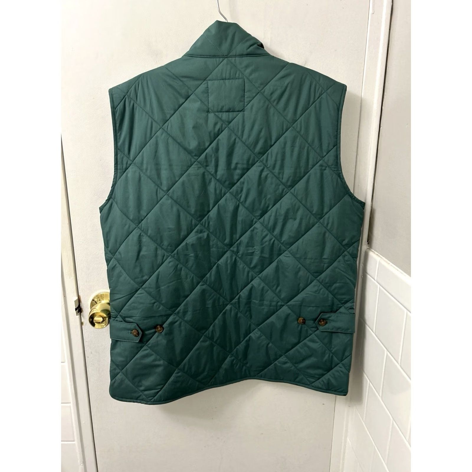 Vintage J Crew Re-Imagined Sussex Quilted Vest Mens M Green Full Zip Jacket Outerwear Size US M / EU 48-50 / 2 - 6 Thumbnail