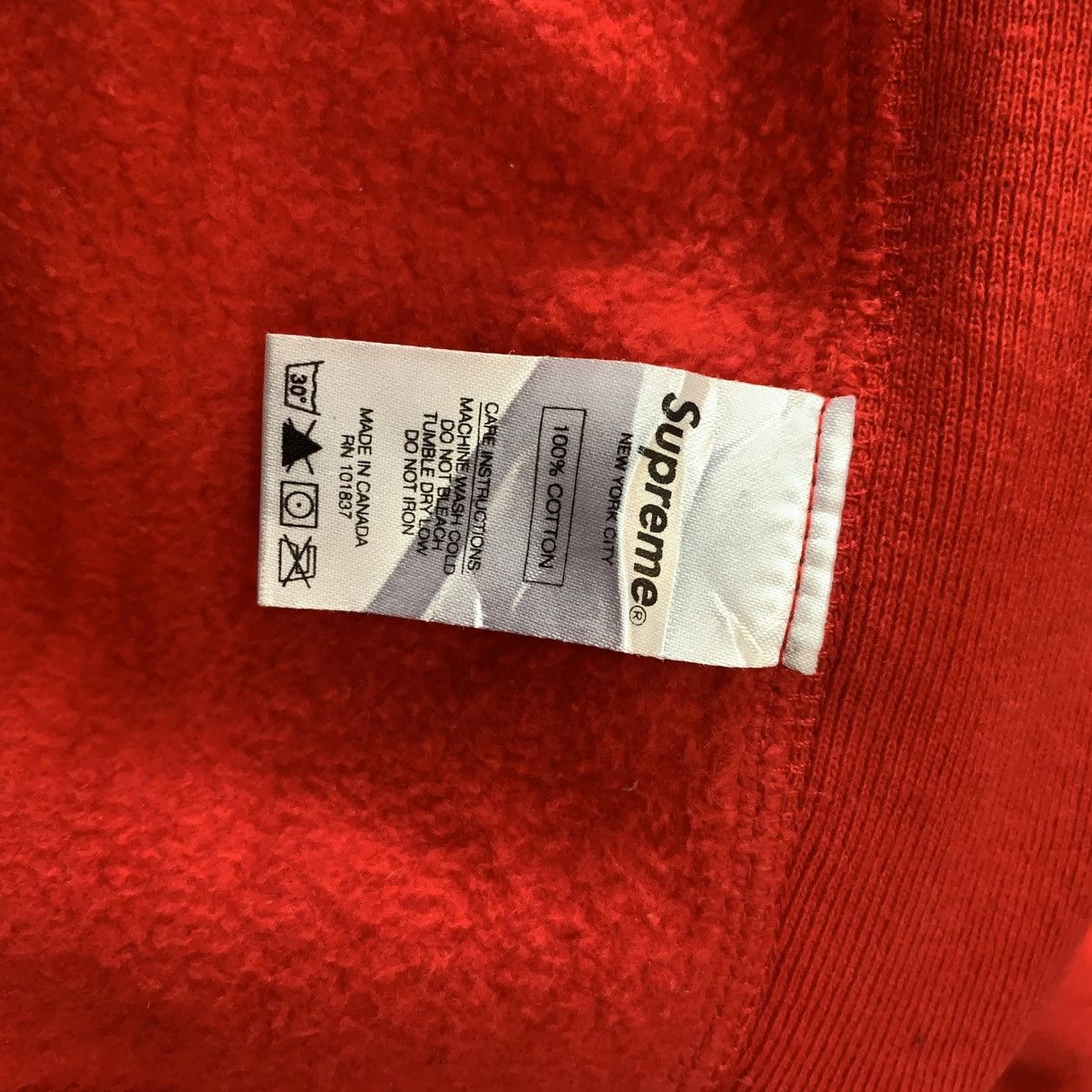 Supreme Supreme FW16 Red on Red Embroidery Reverse Weave Hoodie Size US L / EU 52-54 / 3 - 8 Thumbnail