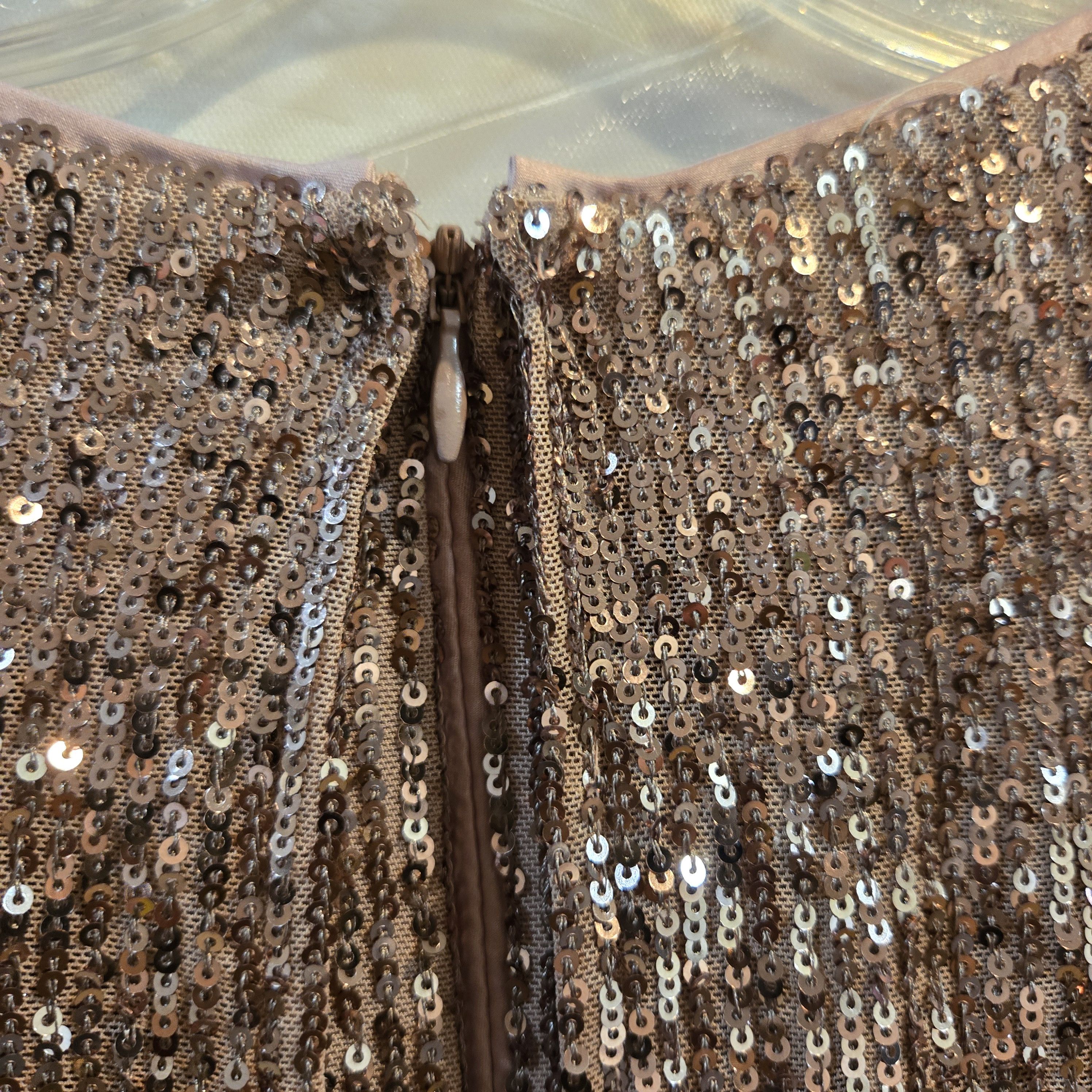 Other Eliza J Cocktail Sequin Mini Dress~ Rose Gold Balloon Sleeve Size M / US 6-8 / IT 42-44 - 10 Thumbnail