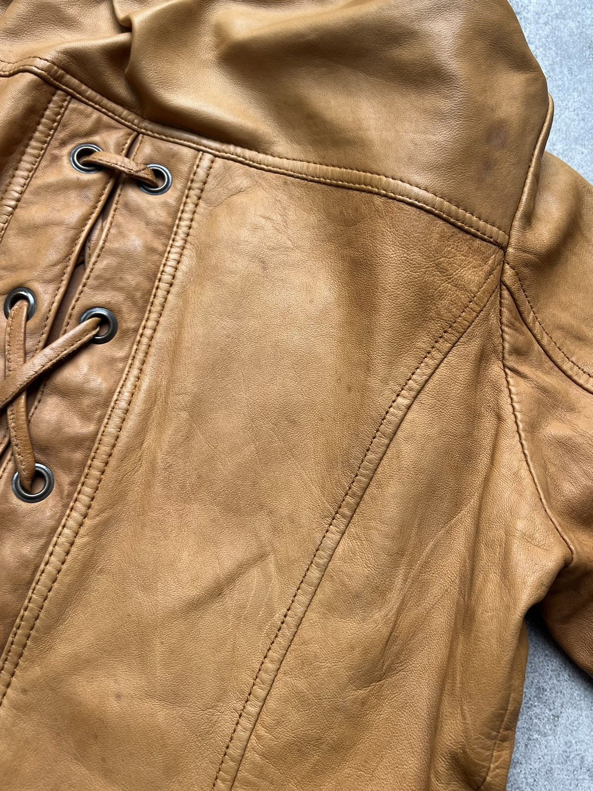 Just Cavalli Just Cavalli vintage boho leather biker jacket with stripes Size S / US 4 / IT 40 - 22 Thumbnail