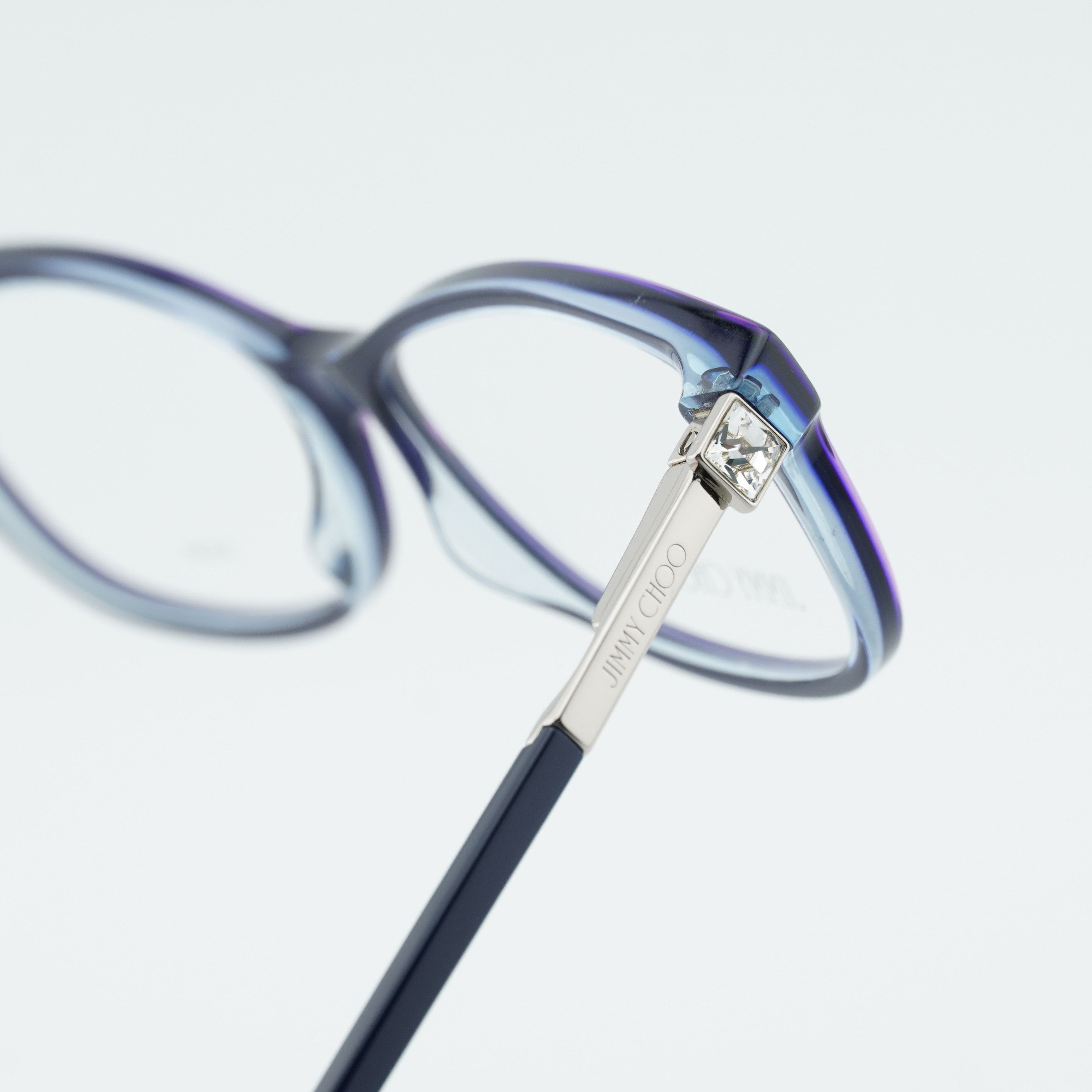 Jimmy Choo Jimmy Choo JC273 0JOO 00 Eyeglasses Blue Glitter 53mm Size ONE SIZE - 8 Thumbnail