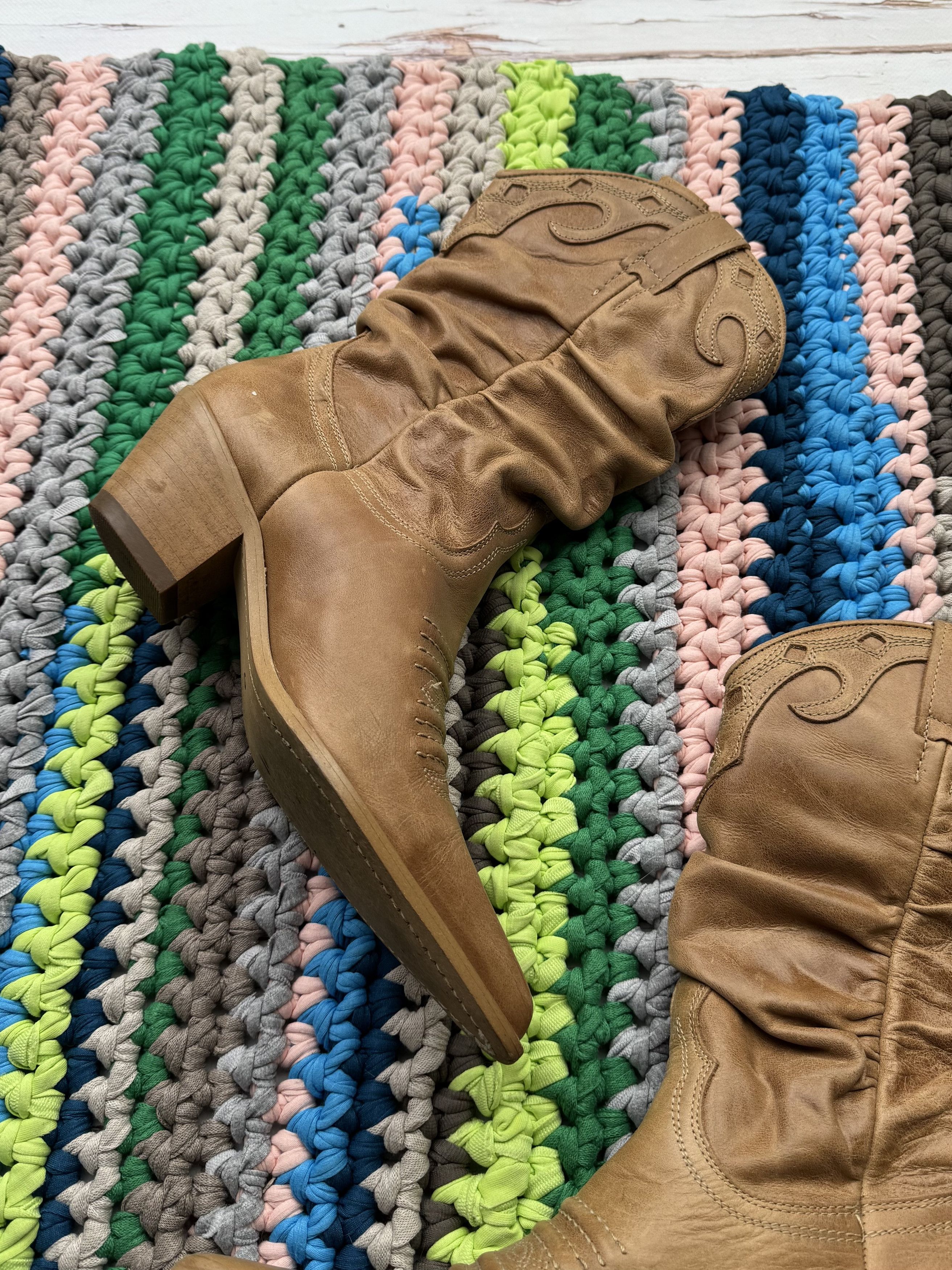 Vintage Vintage Cowboy Leather Boots (ET1) Size US 9 / IT 39 - 5 Thumbnail