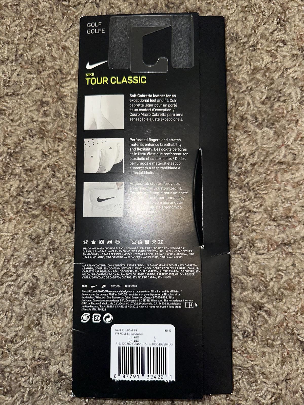 Nike Nike Tour Classic Men’s Regular White Right Golf Glove New Size ONE SIZE - 4 Thumbnail