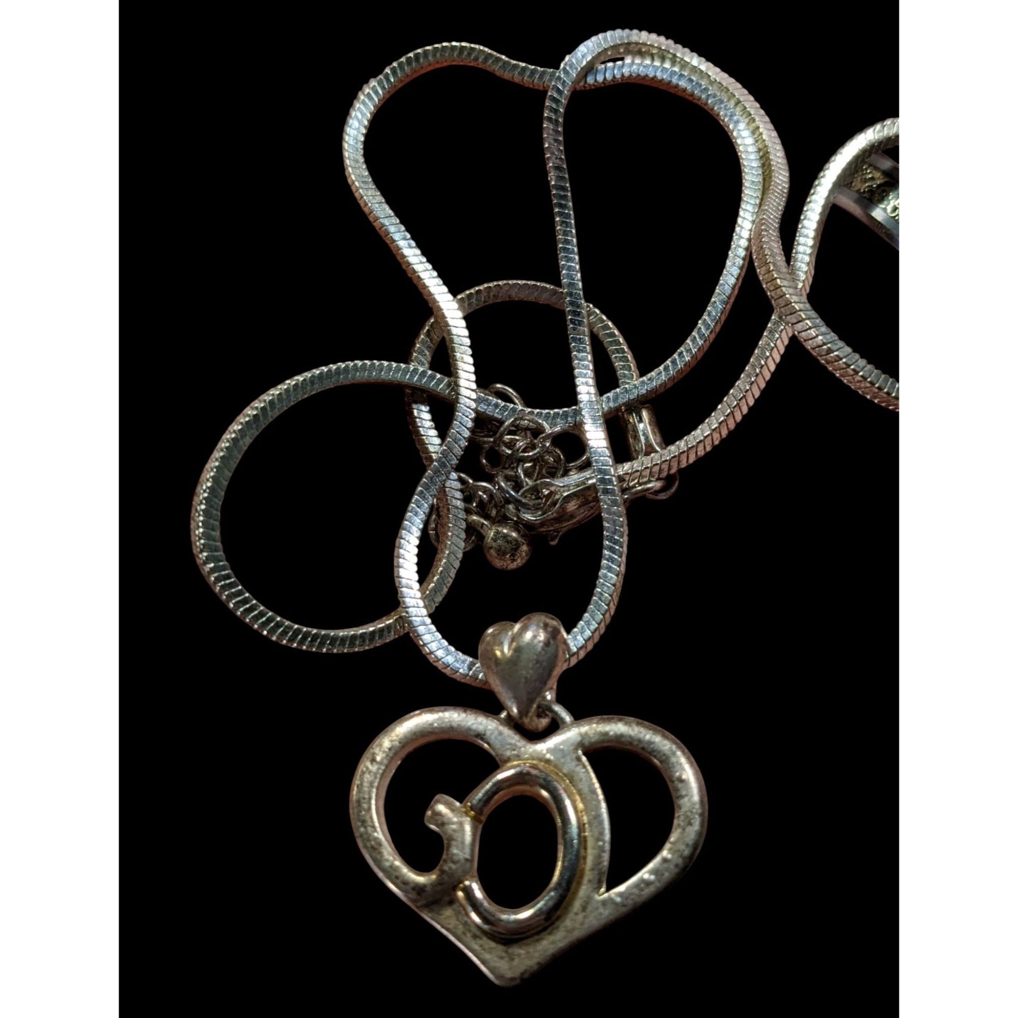 Other Classic Religious God Heart Pendant Necklace Marked SJ Size ONE SIZE - 3 Thumbnail