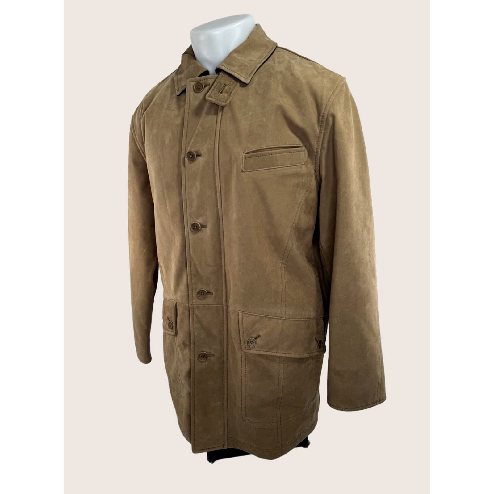 Vintage TURNBURY NEW w TAG LEATHER Md Field Chore Bush Ranch Jacket MEN M Brown Size M Jacket Size US M / EU 48-50 / 2 - 1 Thumbnail