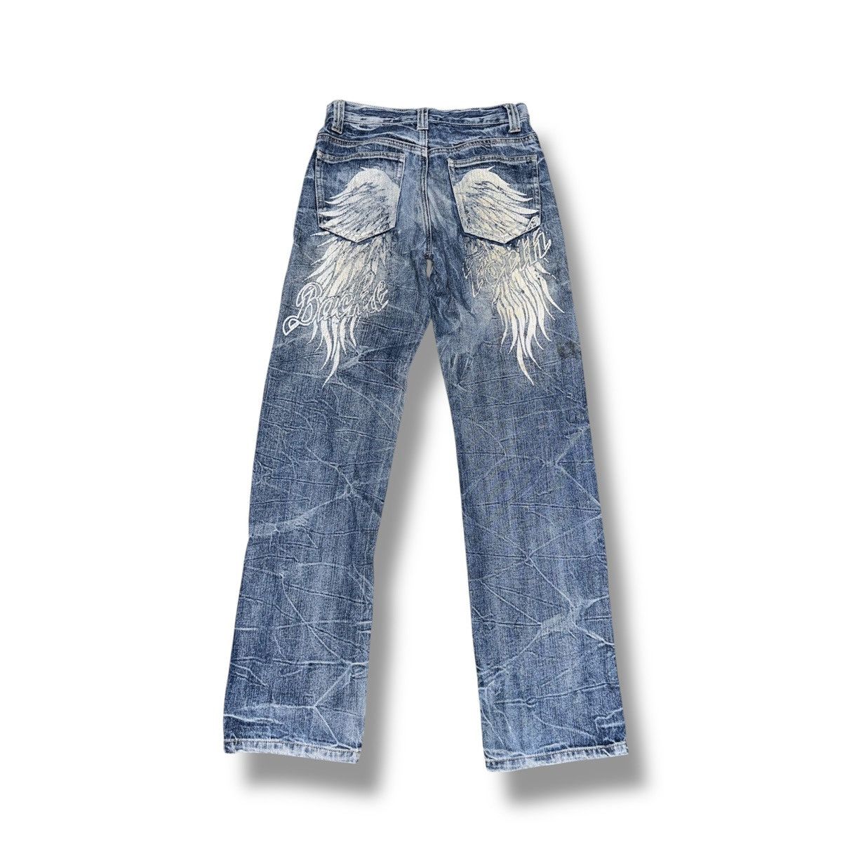 If Six Was Nine × Japanese Brand × Seditionaries Back & Forth wings printed flare jeans Size US 29 - 7 Thumbnail