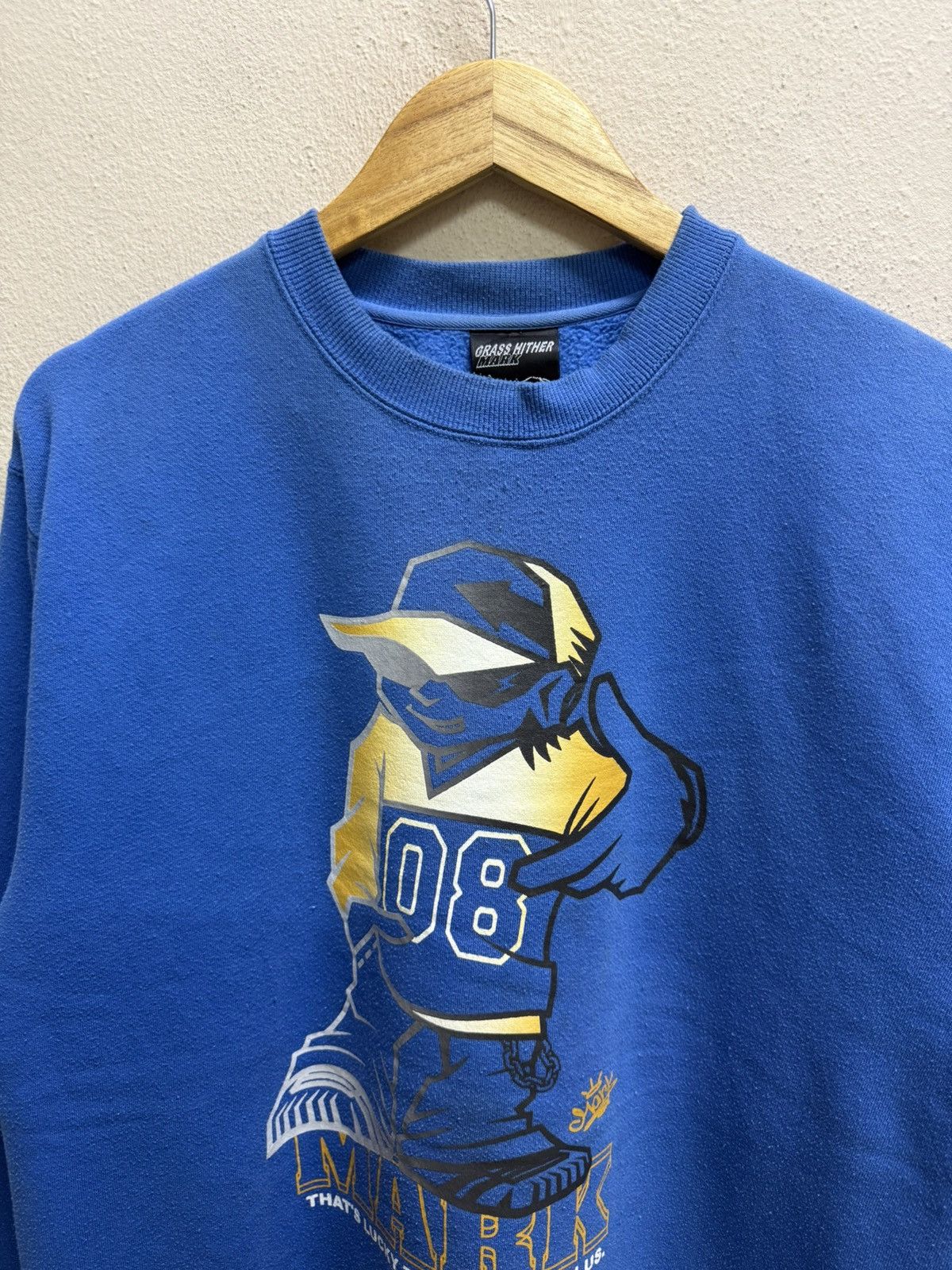 Japanese Brand Vintage Y2k Grass Hither Mark Graphic Sweatshirt Size US L / EU 52-54 / 3 - 16 Thumbnail