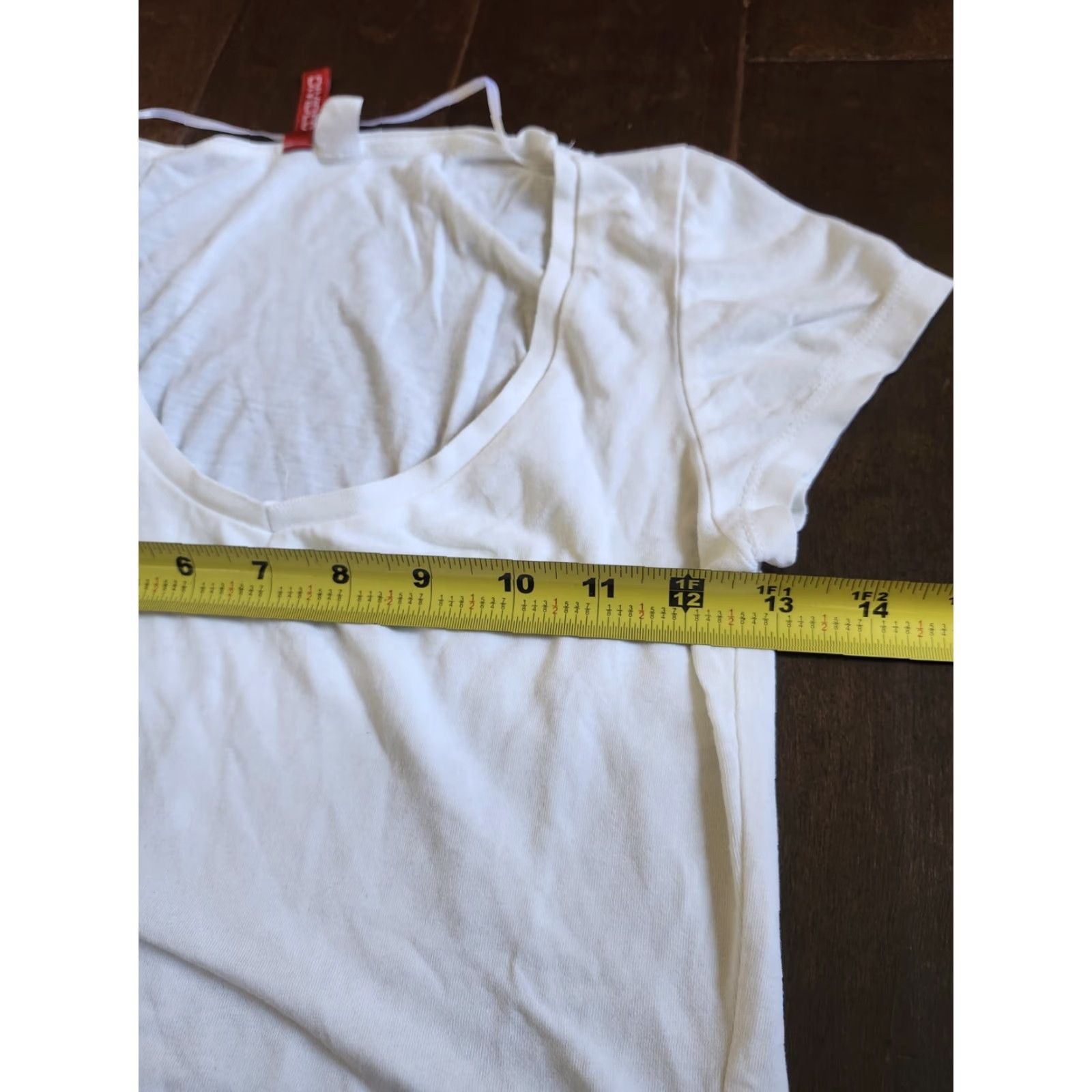 H&M Divided Women's White Top T-Shirt - Size 2 - Cotton Spandex Lightweight Breathable Casual Shirt Womens Size XS / US 0-2 / IT 36-38 - 7 Thumbnail