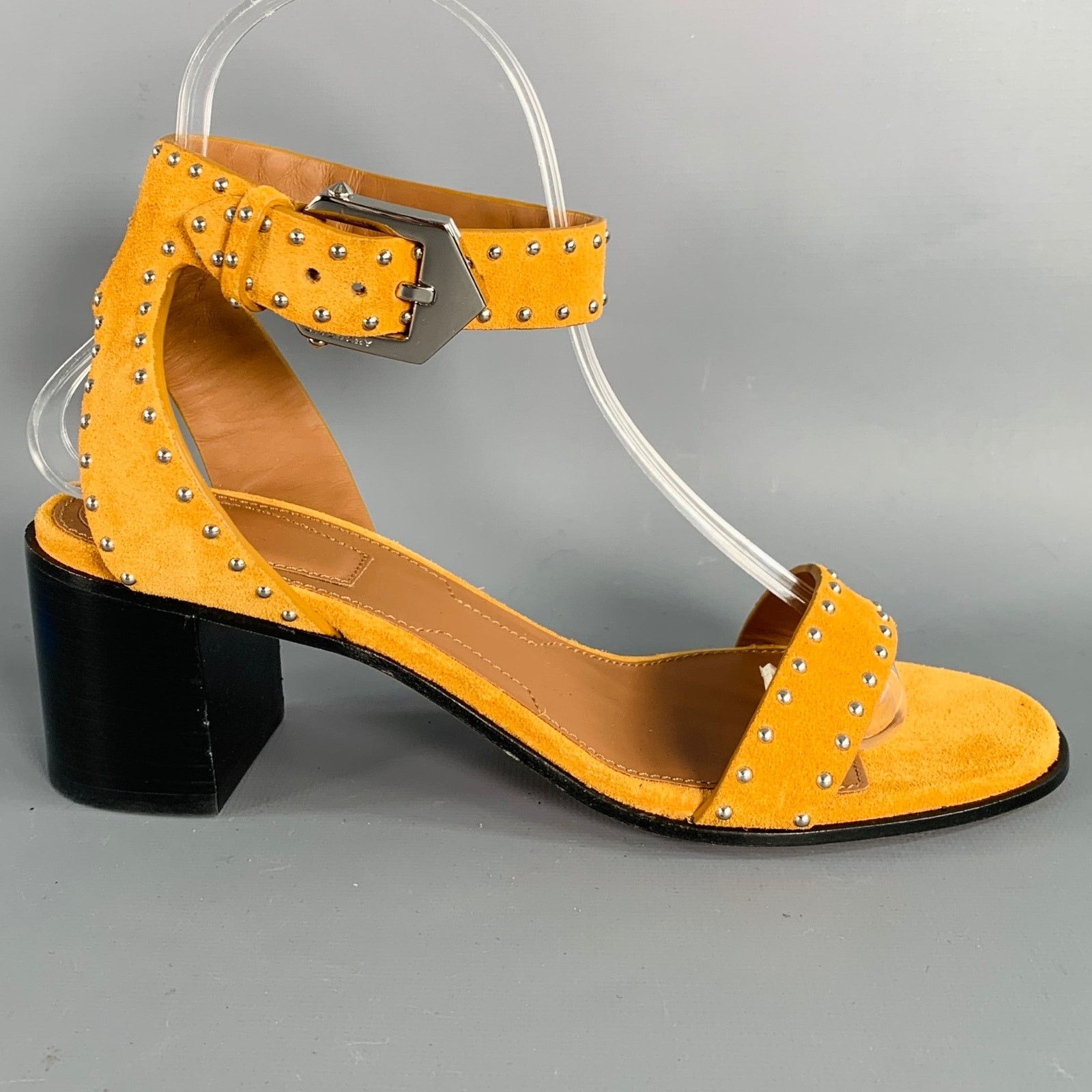 Givenchy GIVENCHY Size 6 Mustard Yellow Suede Ankle Strap Sandals Size US 6 / IT 36 - 2 Thumbnail