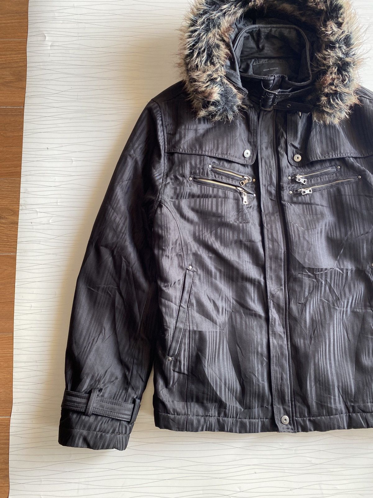 14th Addiction JAPANESE BRAND BAREFOOT FUR JACKET MULTI ZIPPER GHOTIC PUNK Size US L / EU 52-54 / 3 - 4 Thumbnail