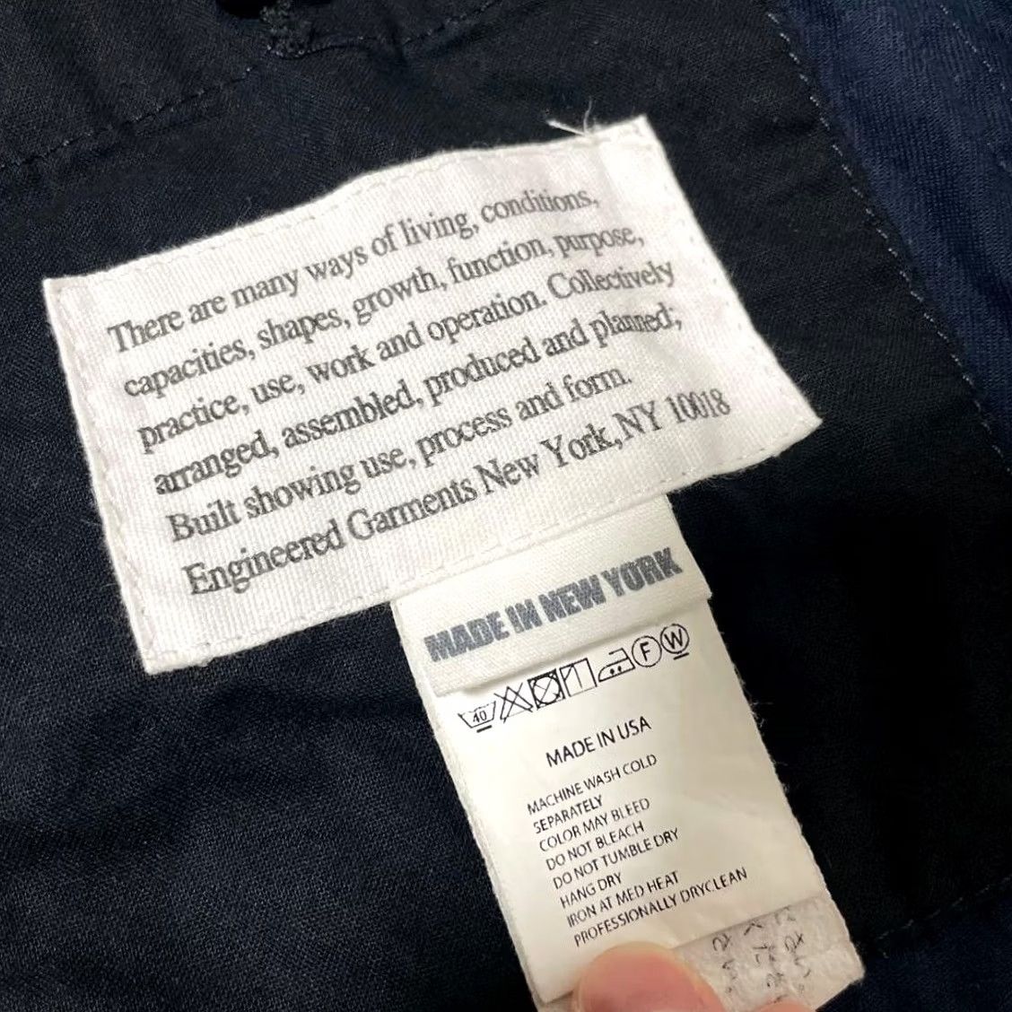 Engineered Garments ENGINEERED GARMENTS BEDFORD JACKET SIZE XS COTTON DARK NAVY MATERIAL USED MEN Size US XS / EU 42 / 0 - 4 Thumbnail