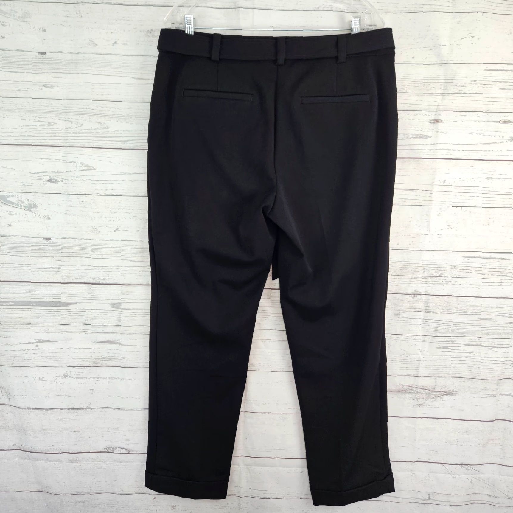 Loft Ann Taylor LOFT Womens The Devlin Slim Ankle Pants Sz 12 Black High Rise Size 34" / US 12 / IT 48 - 3 Thumbnail