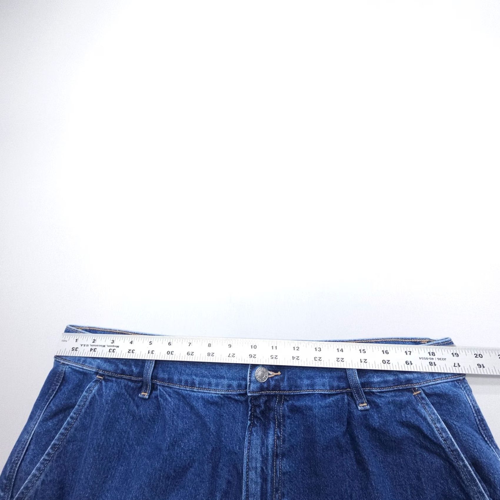 American Eagle Outfitters VINTAGE American Eagle Outfitters Jeans Womens 16 Dark Wash Boho Strigid Wide-Leg High Rise Baggy 5-Pocket Denim Blue Modern Size 38" / US 16 / IT 52 - 7 Thumbnail