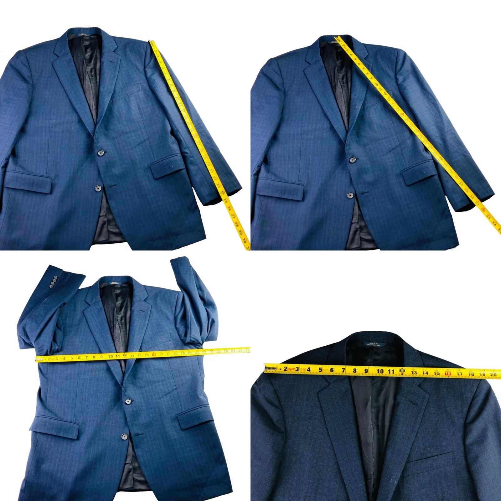 Brooks Brothers Brooks Brothers Men's Blazer Jacket Navy 46R Drago Regent Fit Wool Notch Lapel 2-Button Single-Breasted Casual Medium Regular Mens USA Size 46R - 8 Thumbnail